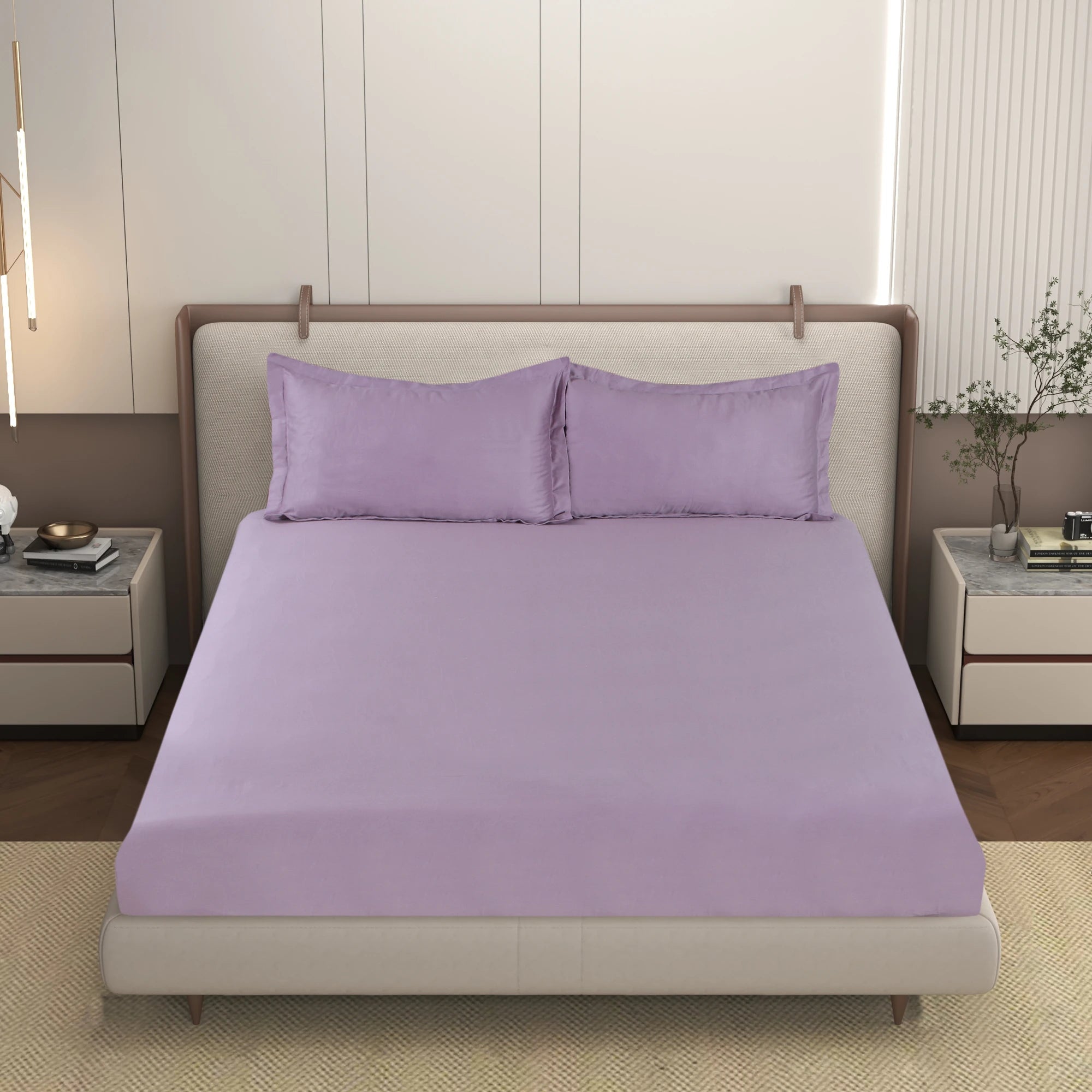 PURITY - Lilac - Pure Cotton King Bedsheet (108×108 inches)