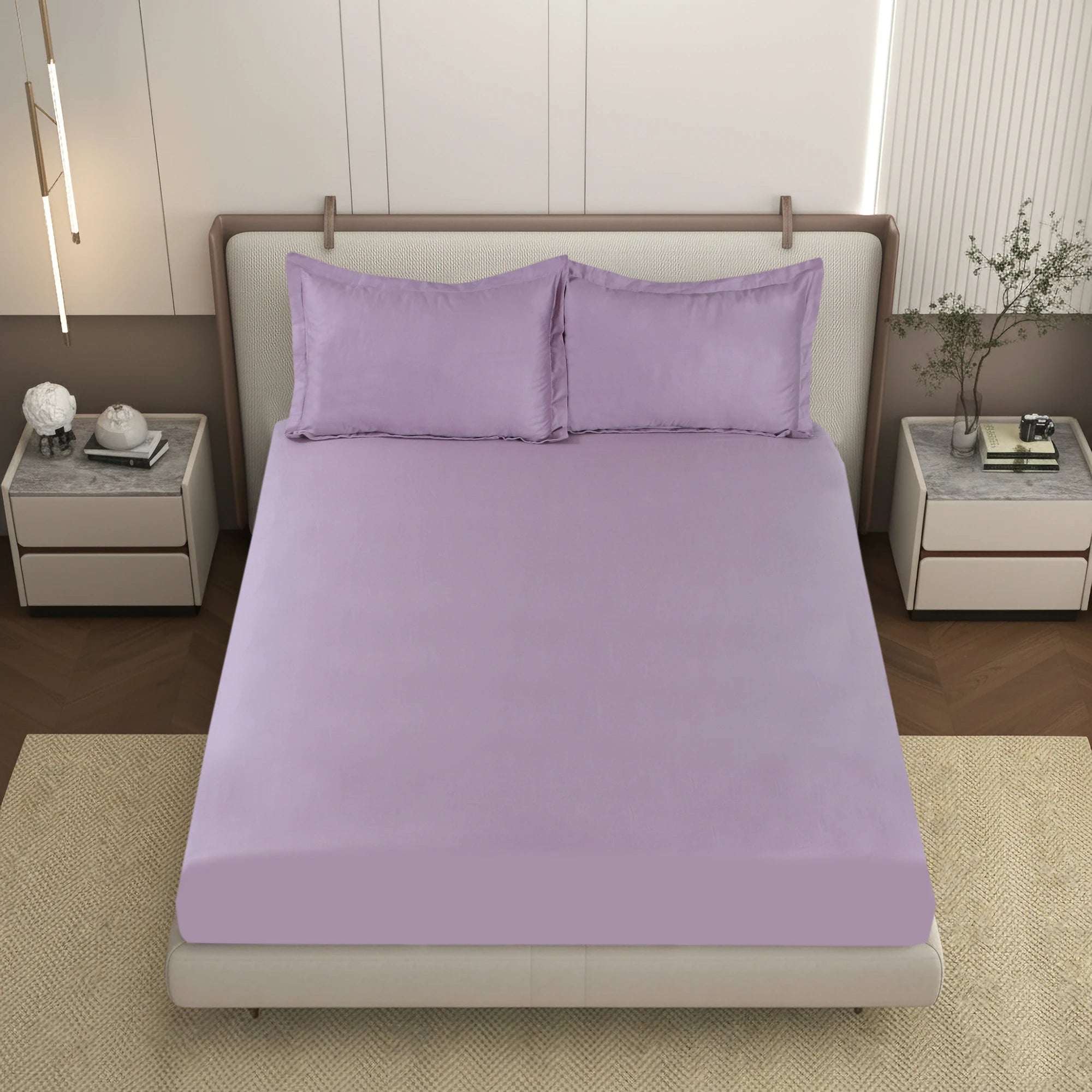 PURITY - Lilac - Pure Cotton King Bedsheet (108×108 inches)