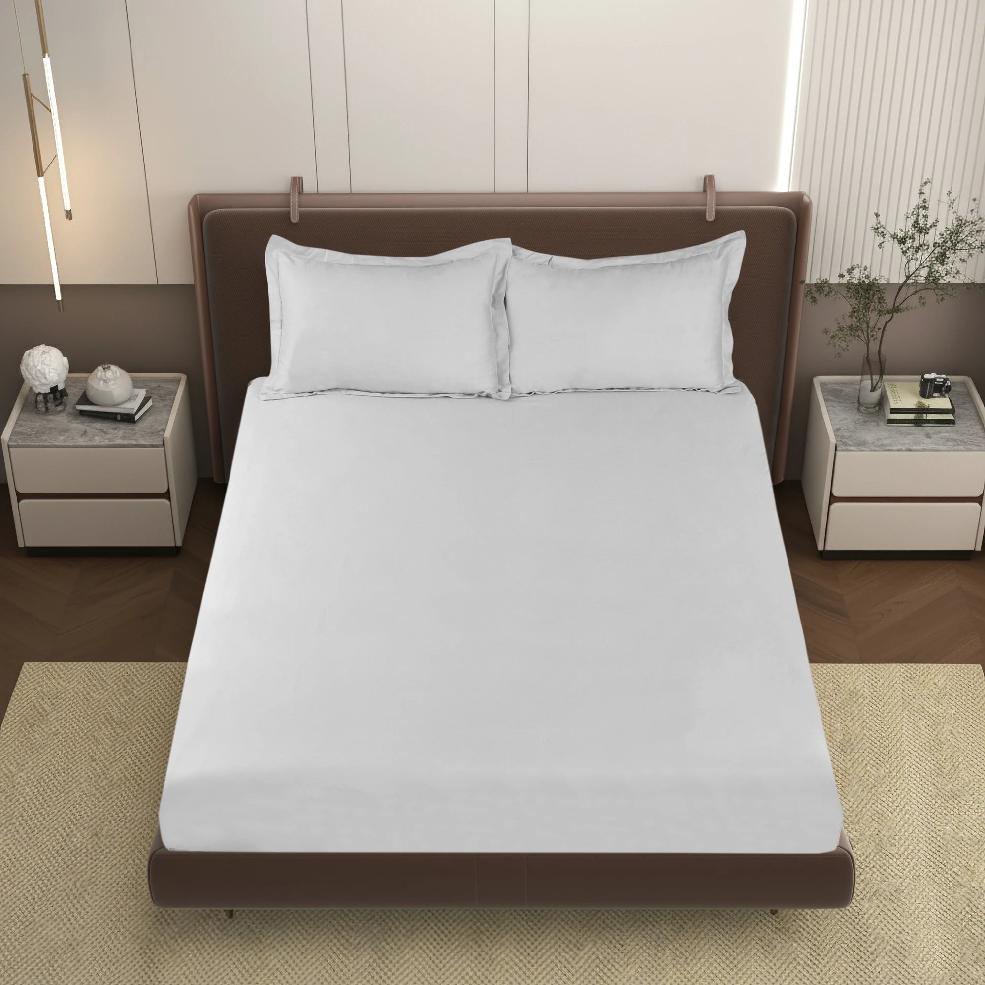 PURITY - Natural Grey - Pure Cotton King Bedsheet (108×108 inches)