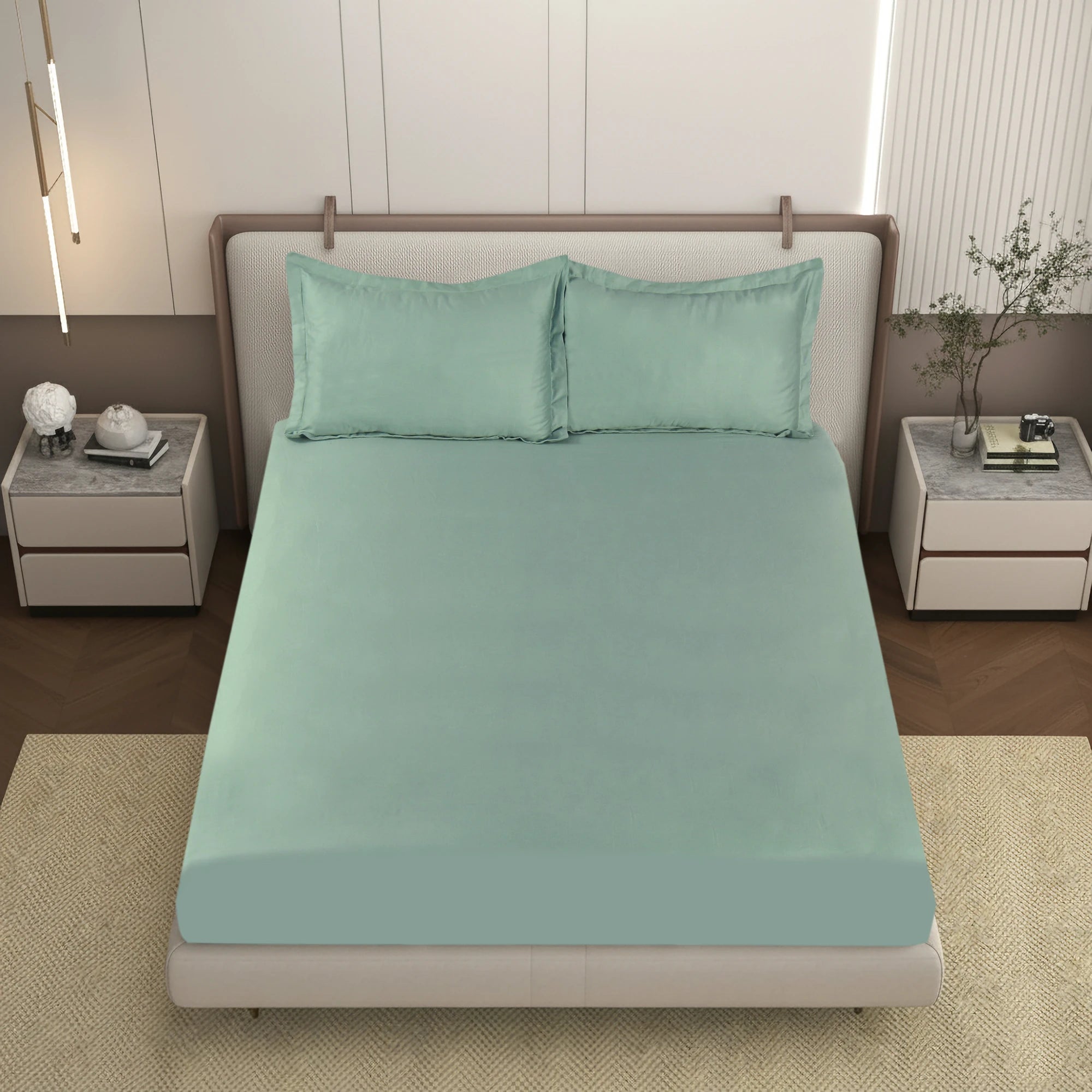 PURITY - Olive - Pure Cotton King Bedsheet (108×108 inches)