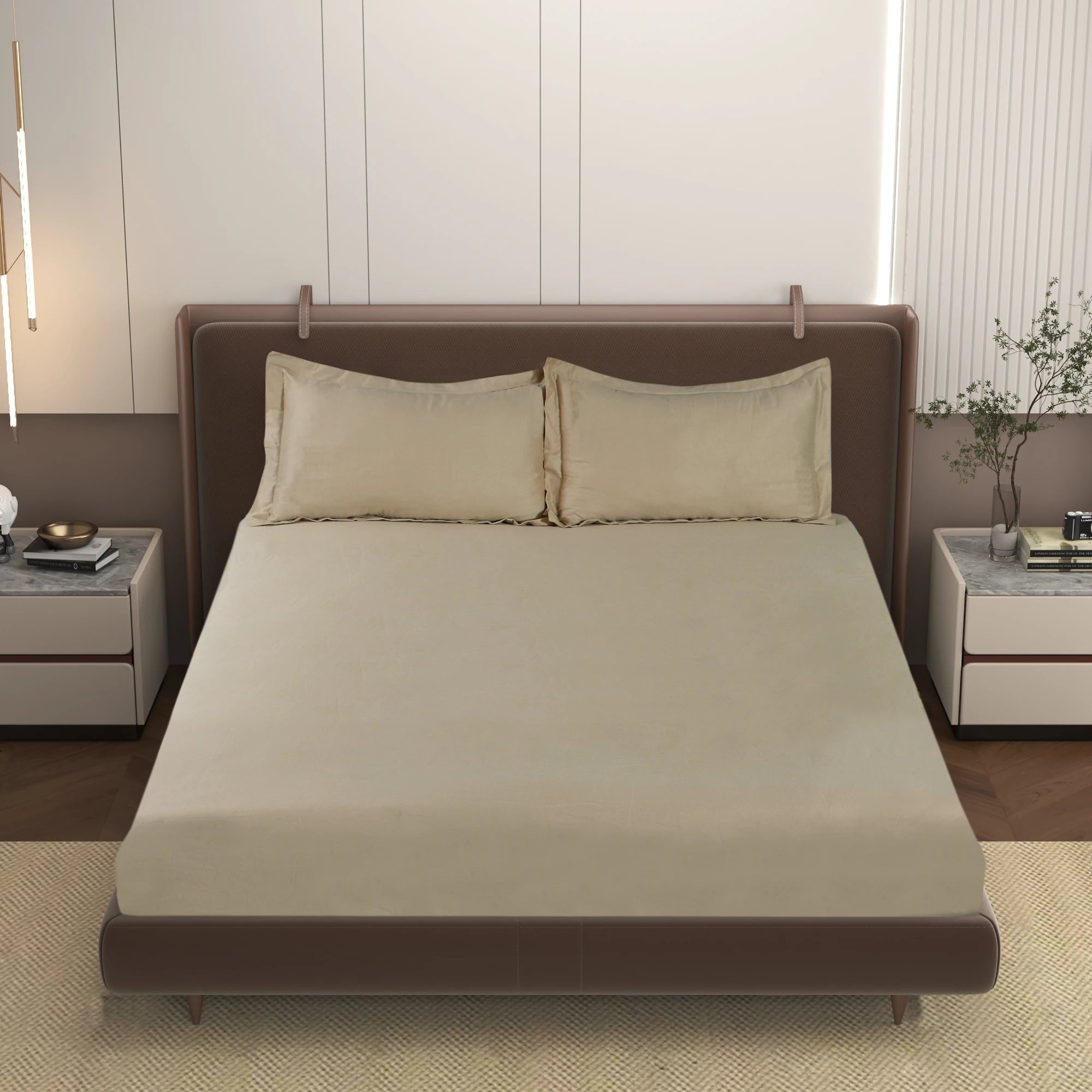 PURITY - Sandstone - Pure Cotton King Bedsheet (108×108 inches)