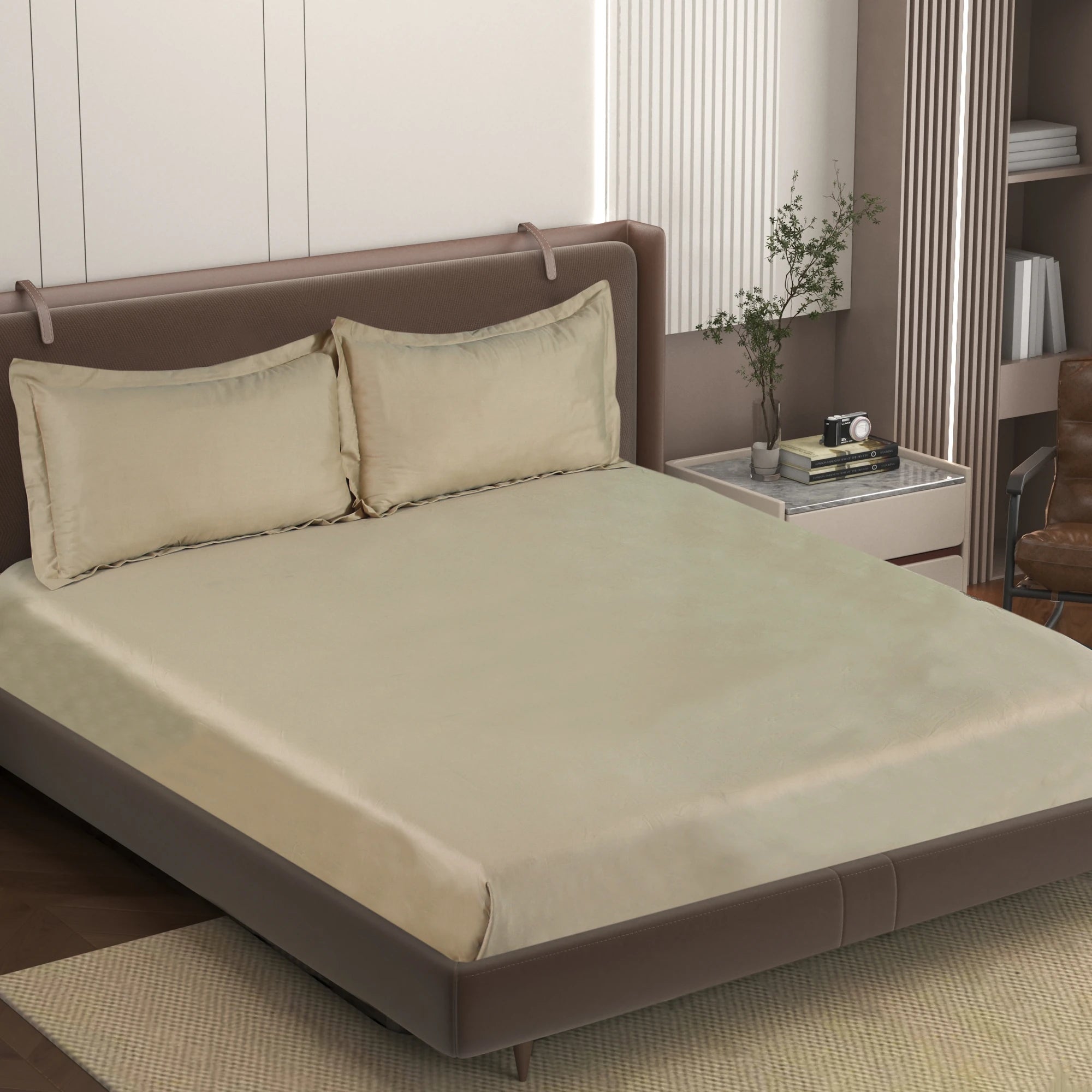 PURITY - Sandstone - Pure Cotton King Bedsheet (108×108 inches)