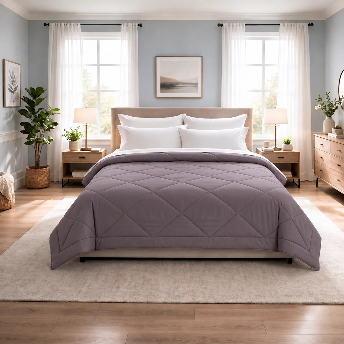 Reversible Double Bed Comforter - Petal & Parchment (Prism)