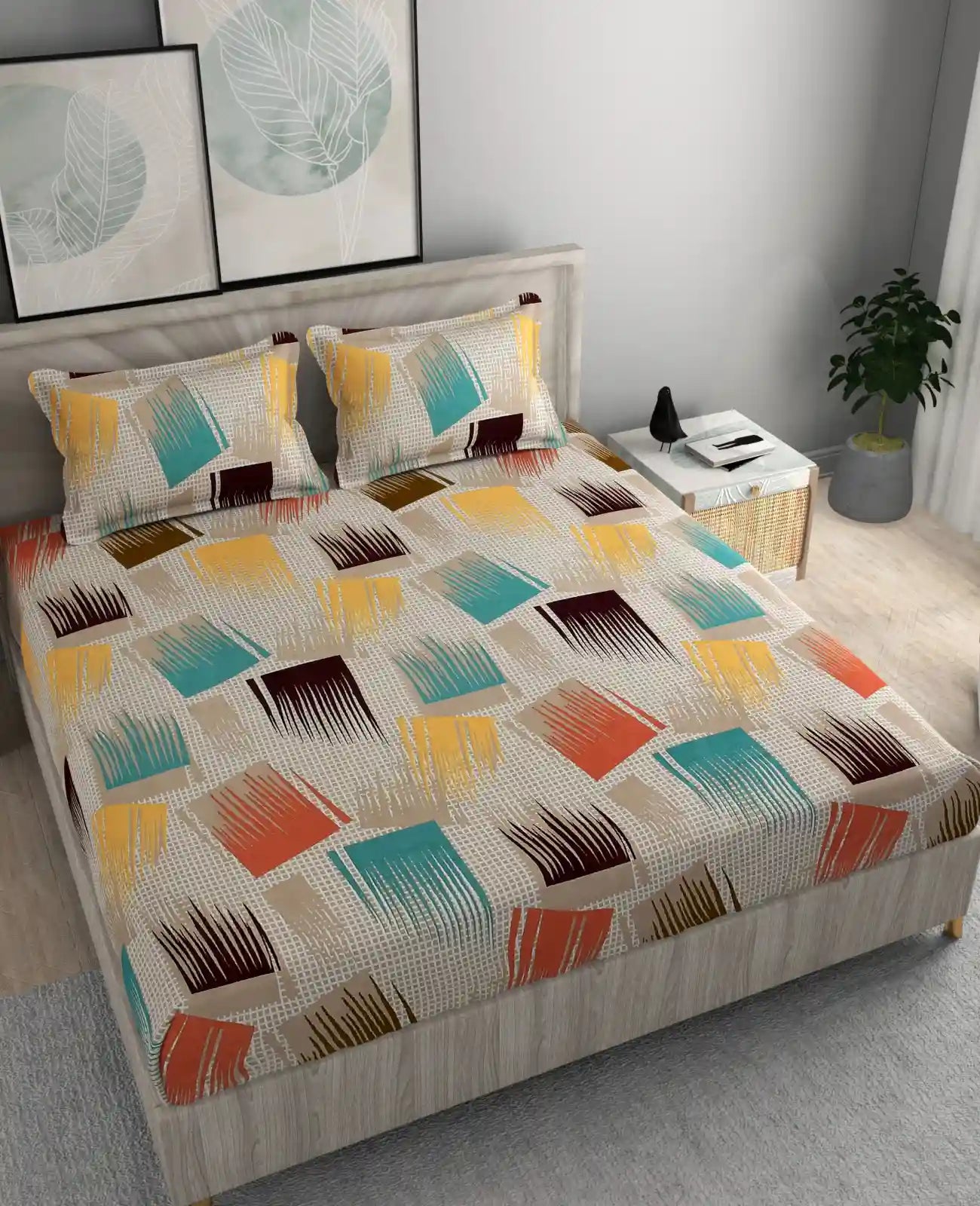Picasso - Queen/Double - Fitted Bedsheet (76×72 inches)