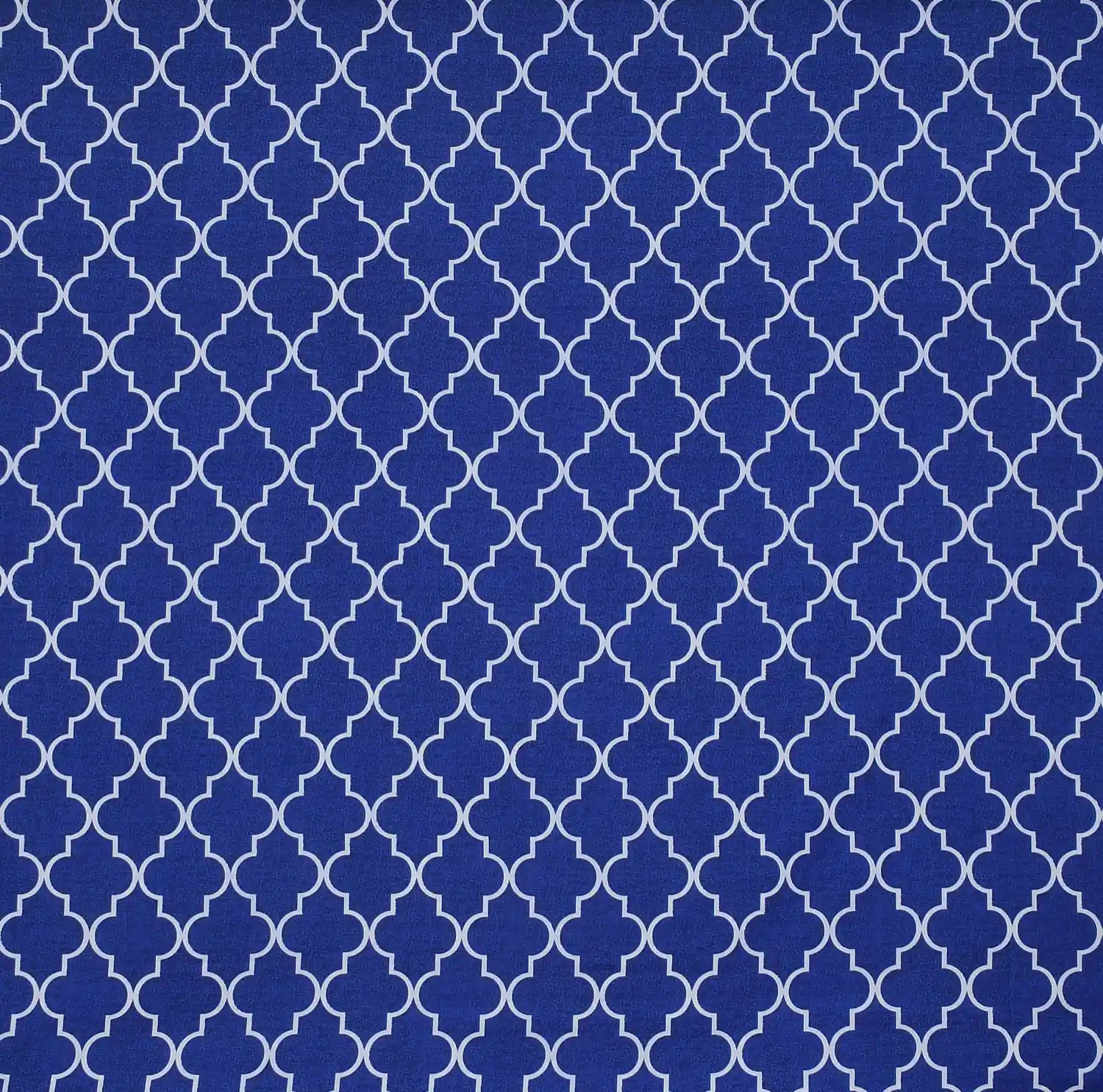 Quatrefoil Blue - Queen/Double - Fitted Bedsheet (76×72 inches)