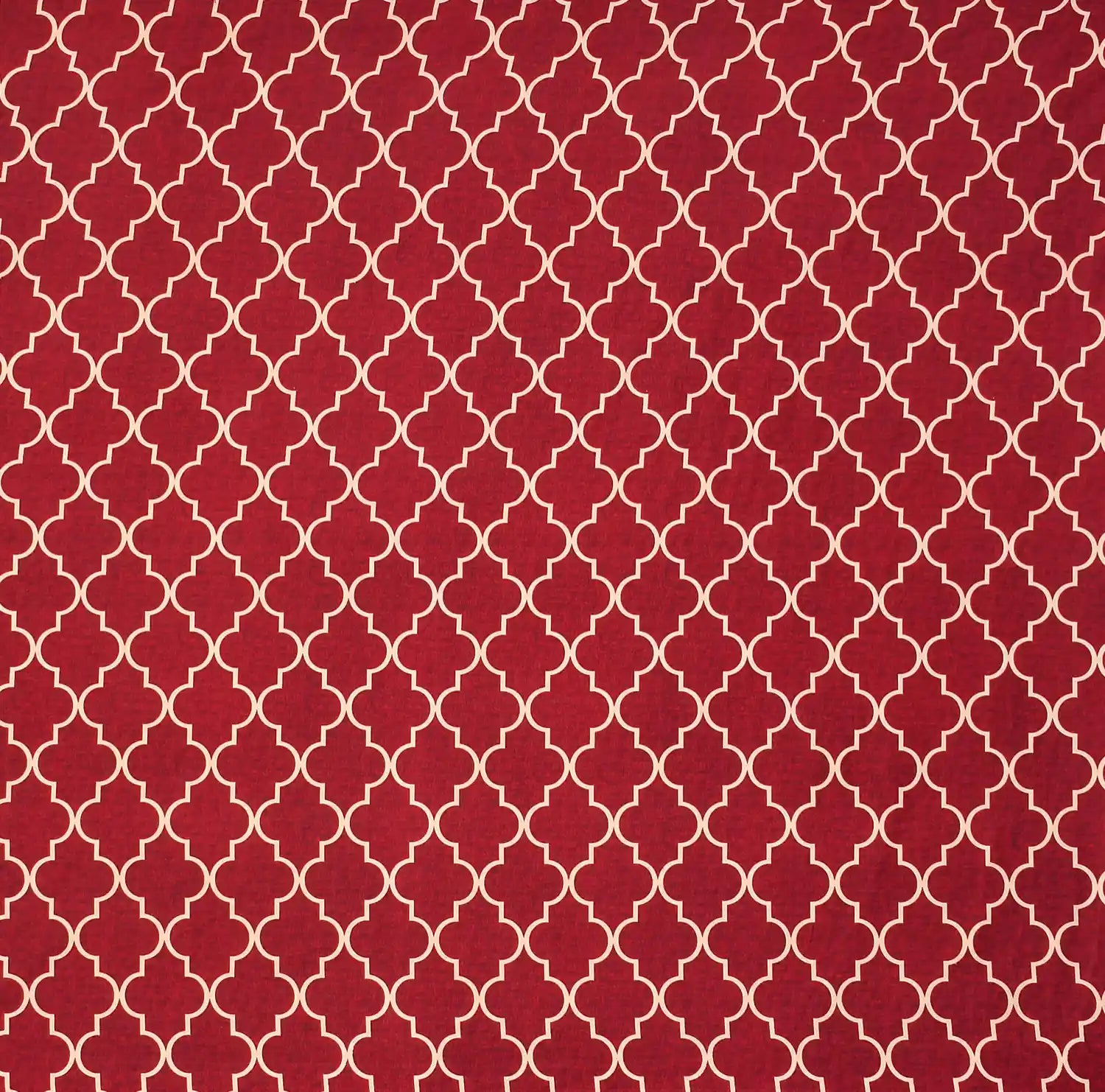 Quatrefoil Red - Queen/Double - Fitted Bedsheet (76×72 inches)