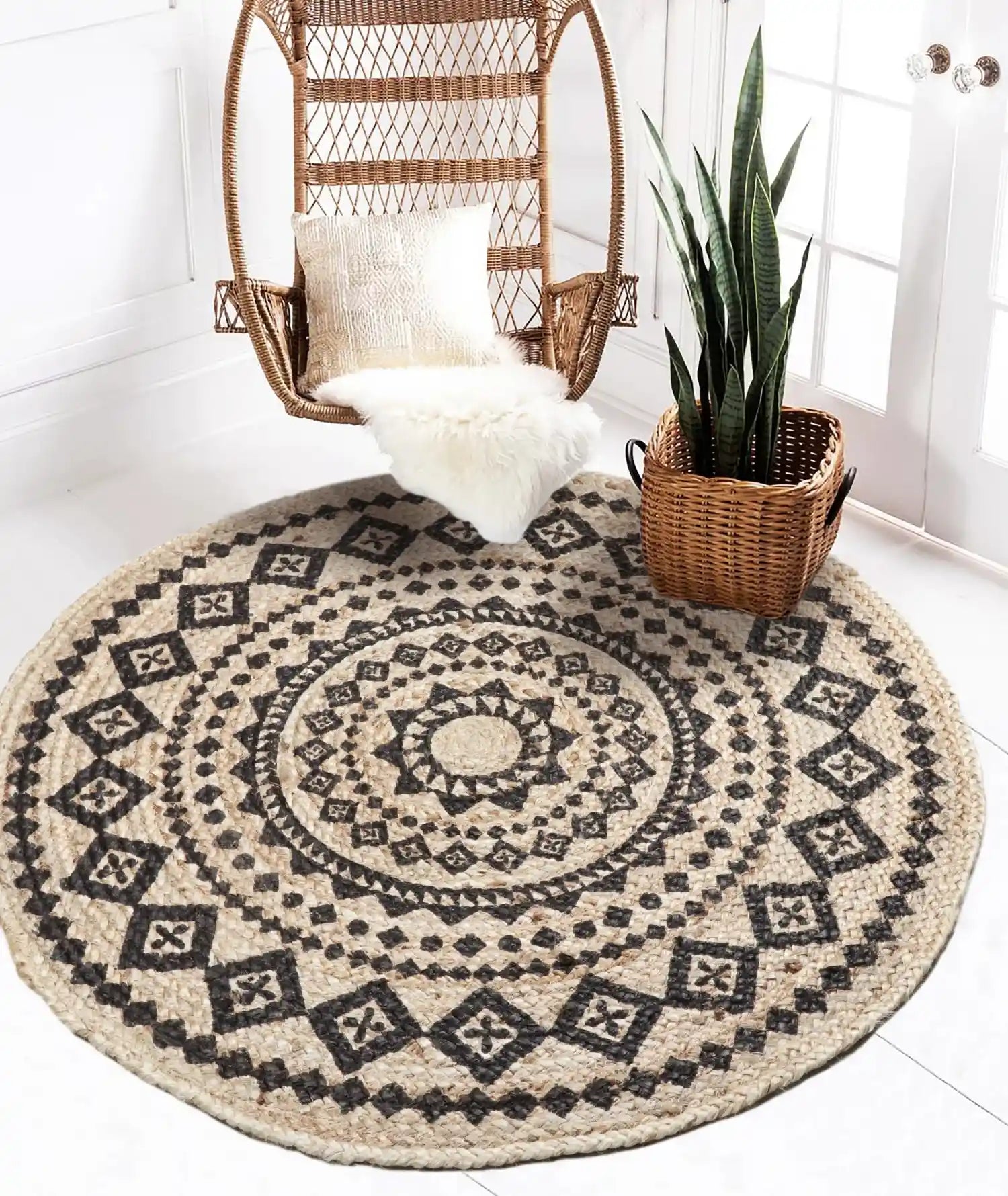 Recycled Cotton Rug - Classic Black