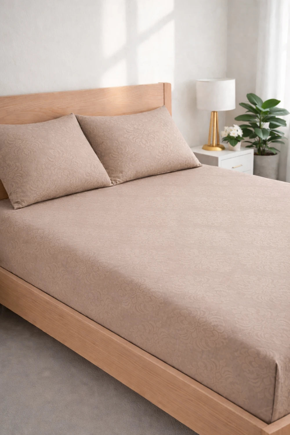 Regalia Dunes - Embossed Flat King Size Bedsheet (108×108 inches)