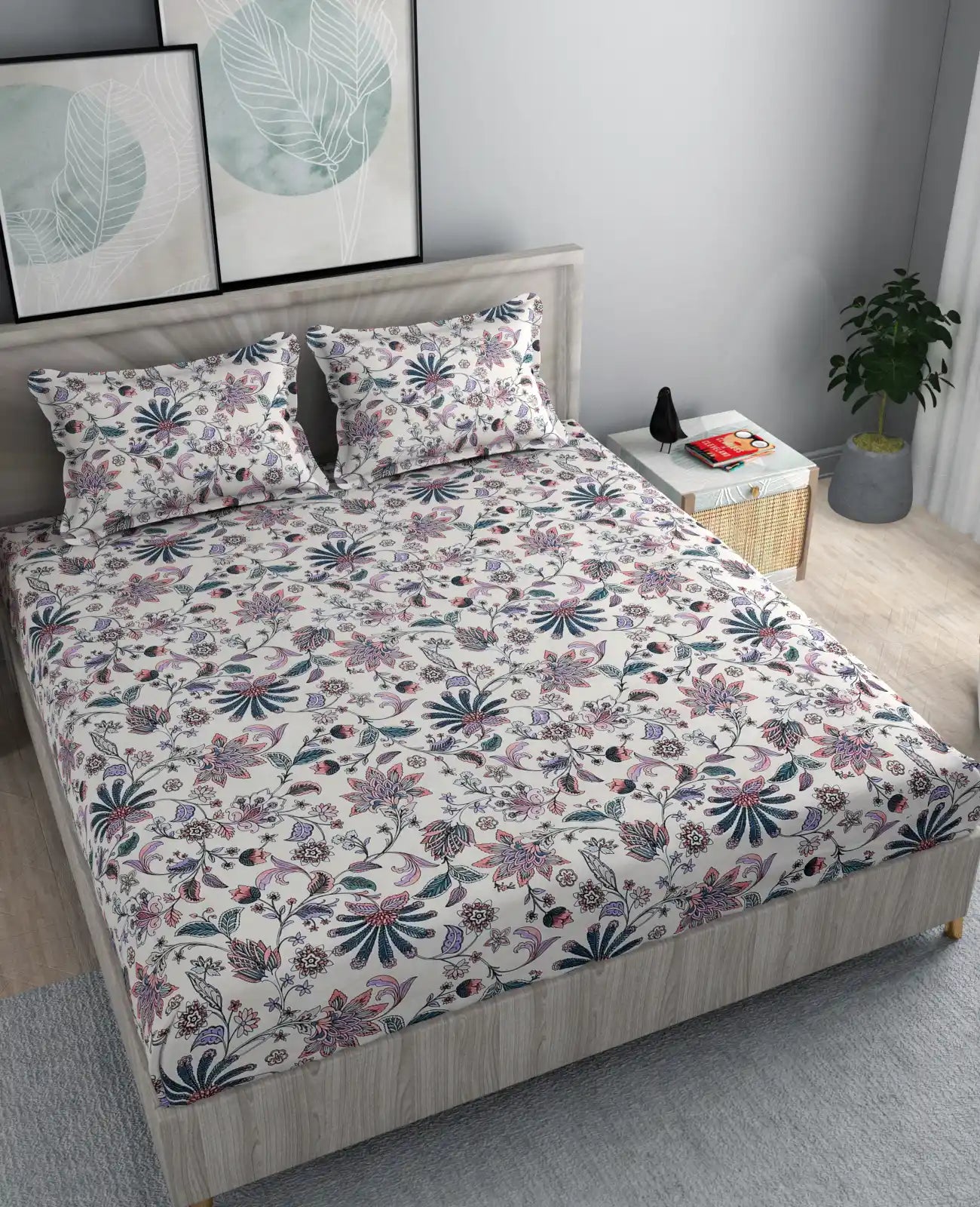 Robin - Queen/Double - Fitted Bedsheet (76×72 inches)