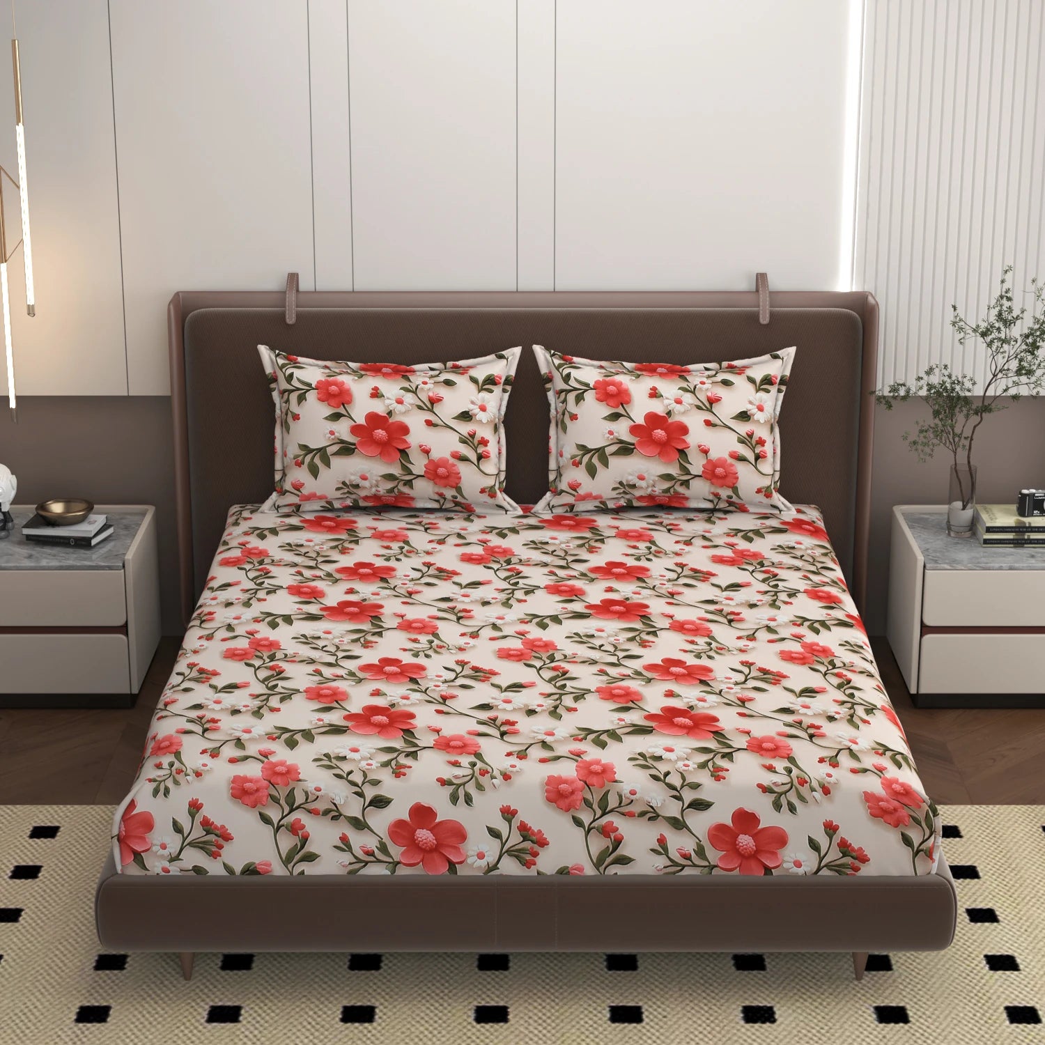 Rosella - King - 7D Design Fitted Bedsheet (78×72 inches)