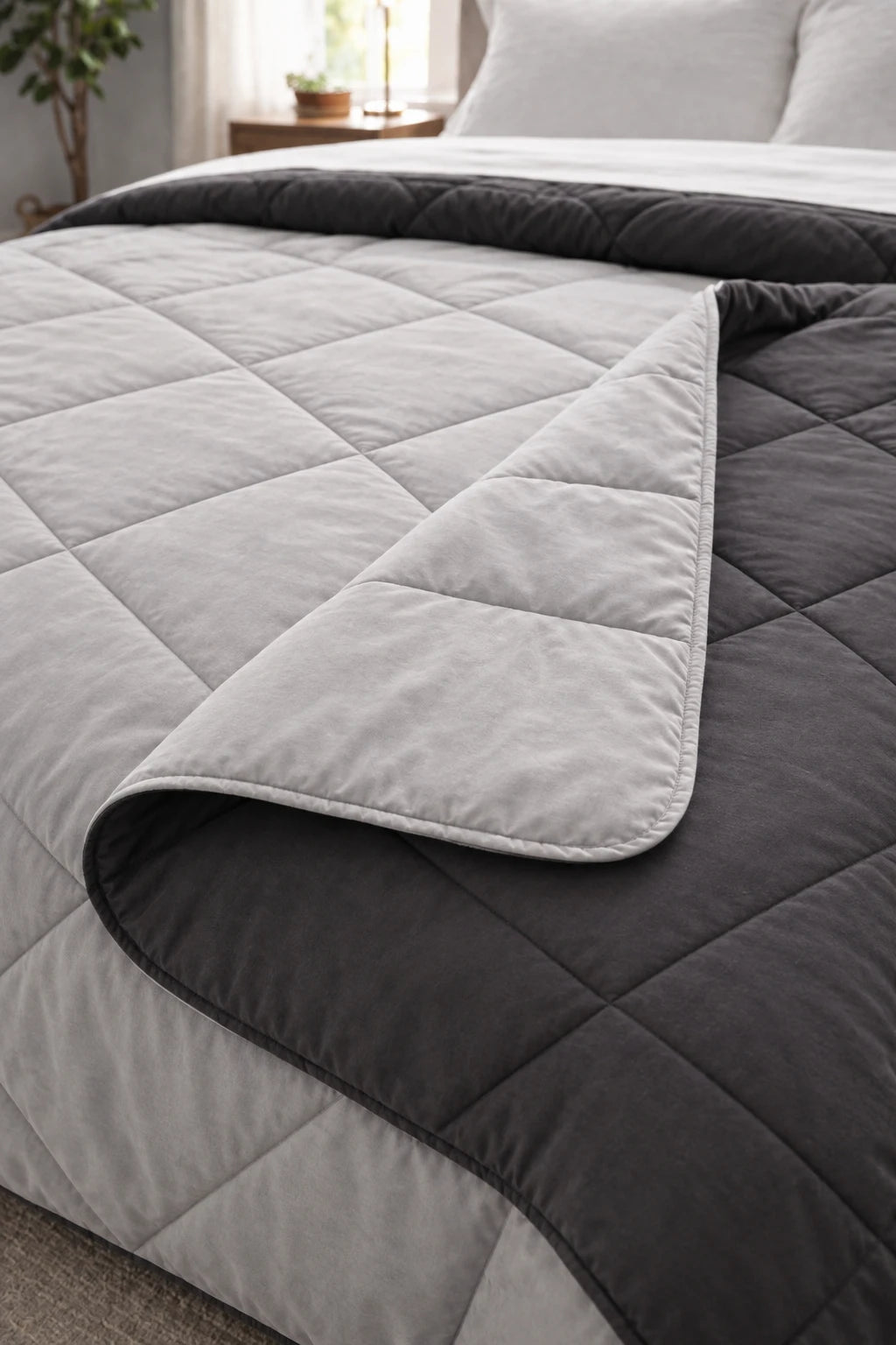 Reversible Double Bed Comforter - Shadow & Steel (Prism)