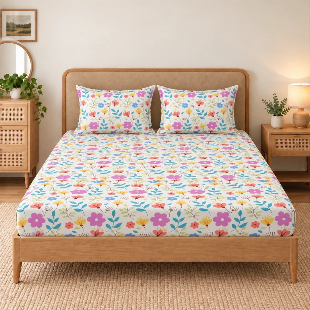 Sakura - King - Fitted Bedsheet (78×72 inches)