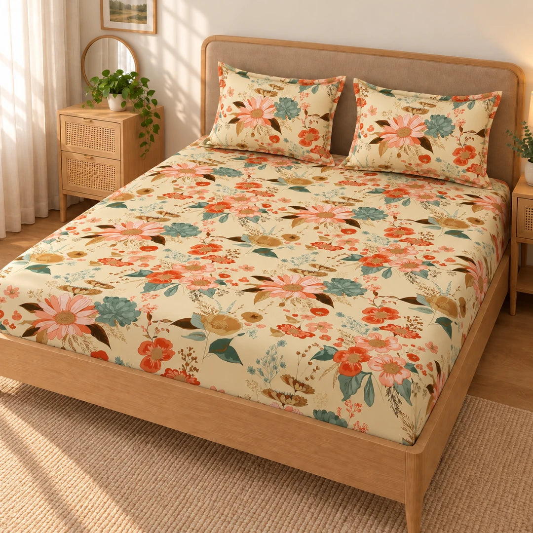Sandra - King - Fitted Bedsheet (78×72 inches)