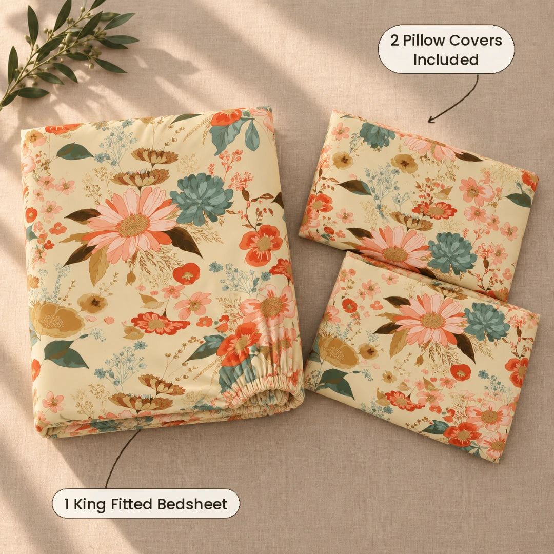 Sandra - King - Fitted Bedsheet (78×72 inches)