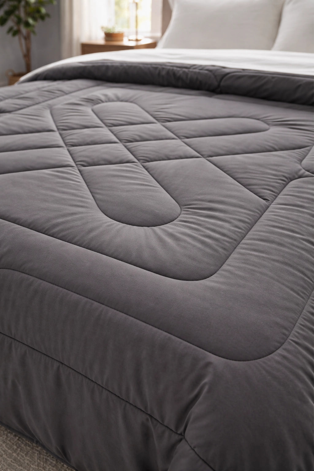 Reversible Double Bed Comforter - Shadow & Steel (Diamond)