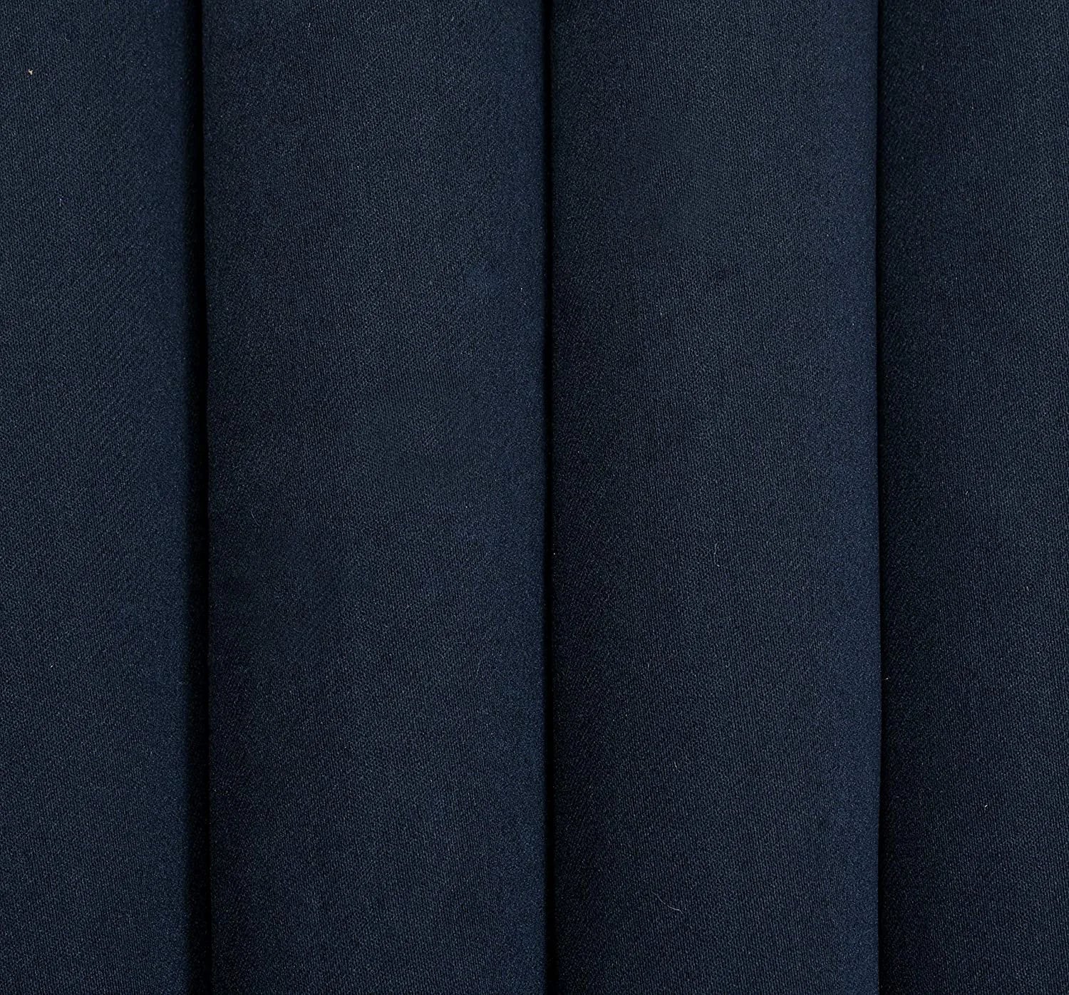 Solid Polyester Curtains - Black (Set of 2)