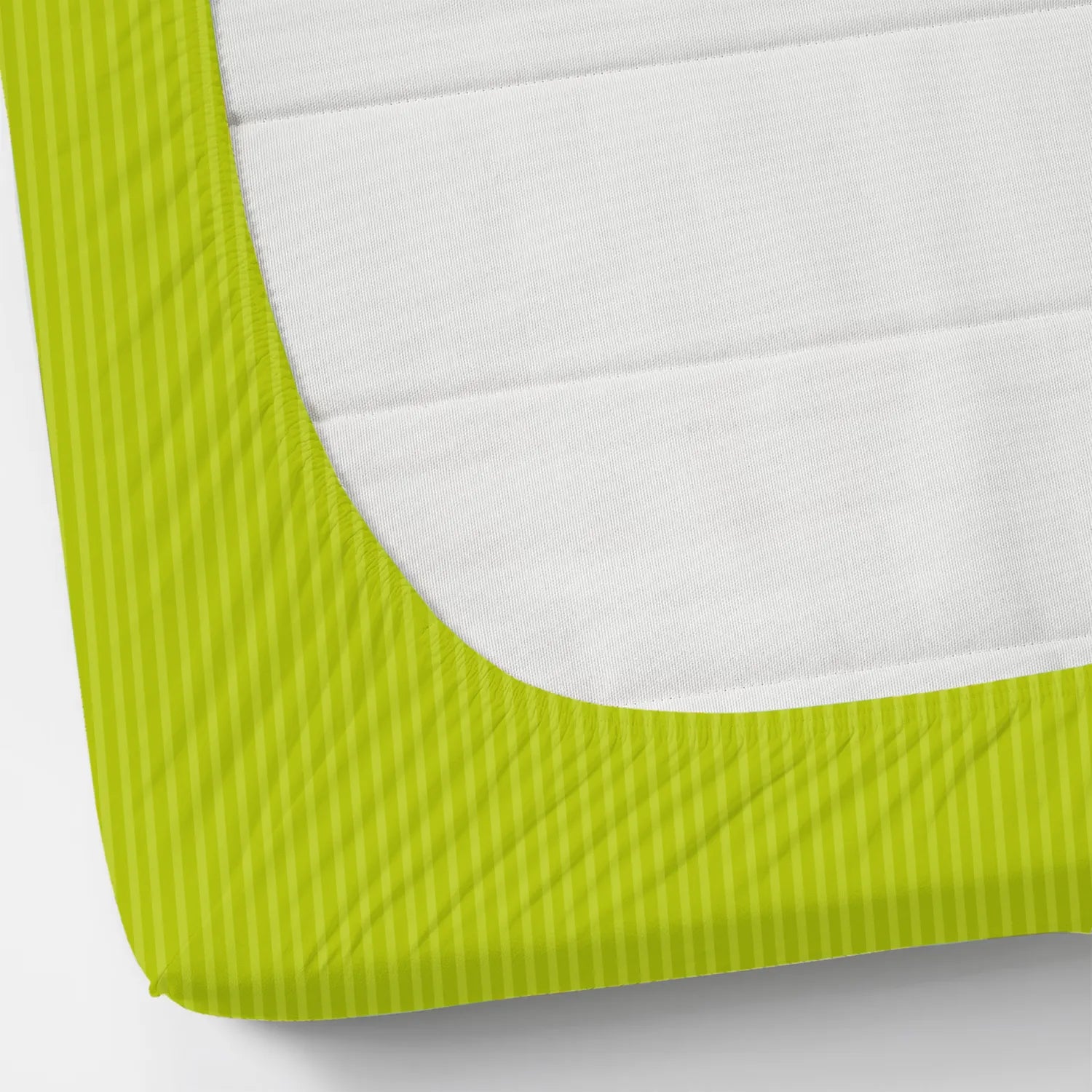 Solids: Lime - King - Fitted Bedsheet (78×72 inches)