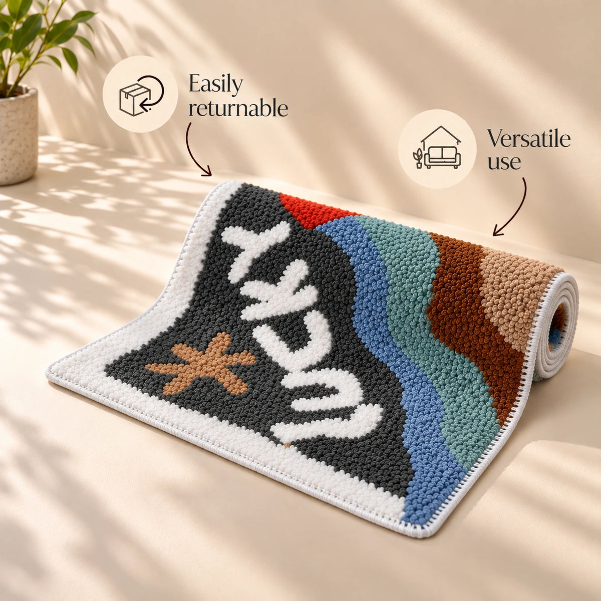 Spaceship - Anti-Slip Microfibre Doormat (40x60 cm) - Pack of 1