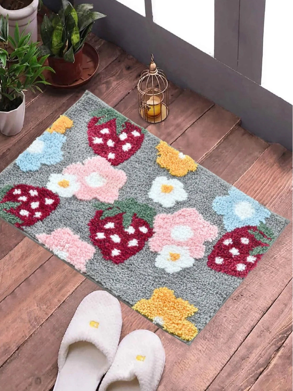 Strawberry - Anti-Slip Microfibre Doormat (40x60 cm) - Pack of 1