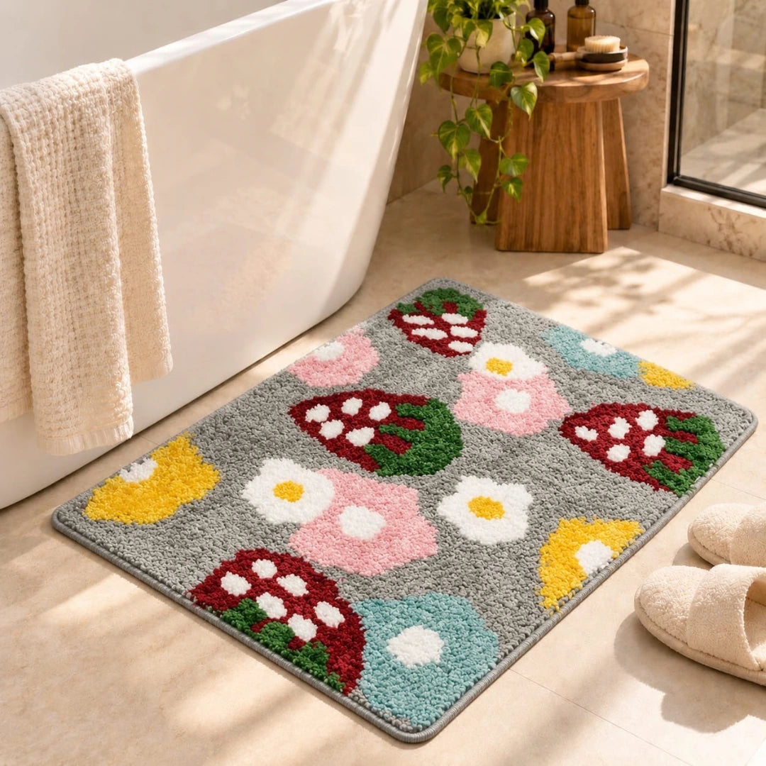 Strawberry - Anti-Slip Microfibre Doormat (40x60 cm) - Pack of 1