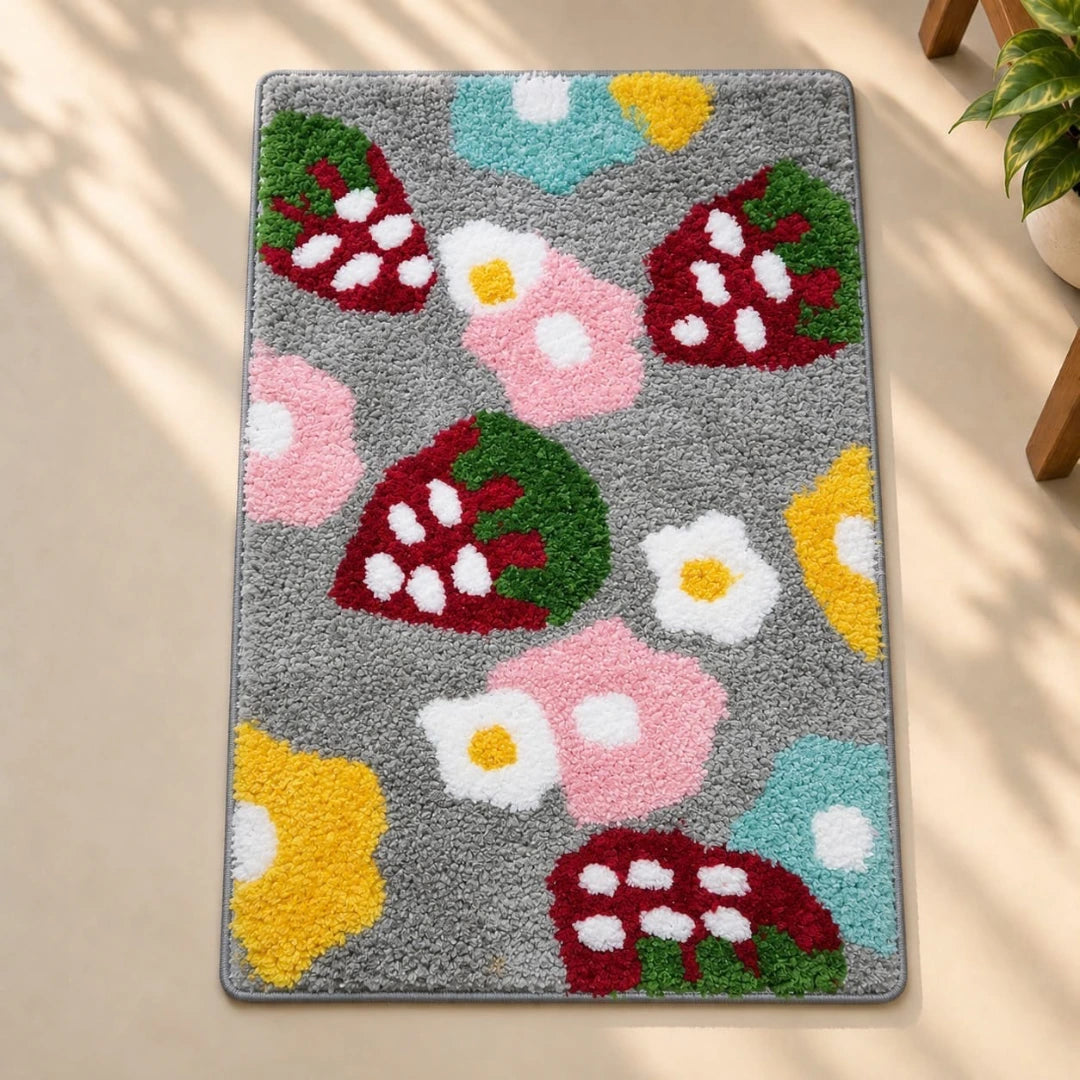 Strawberry - Anti-Slip Microfibre Doormat (40x60 cm) - Pack of 1