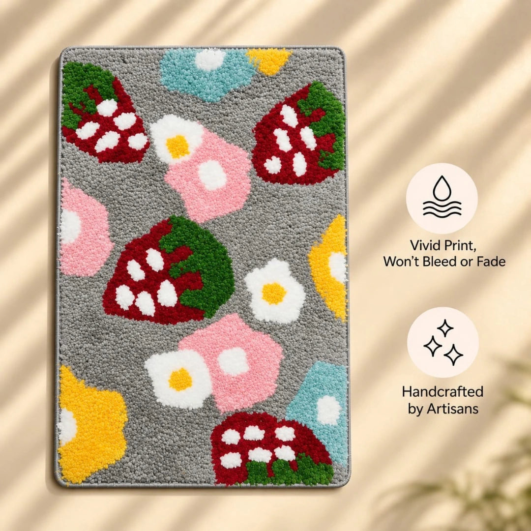 Strawberry - Anti-Slip Microfibre Doormat (40x60 cm) - Pack of 1