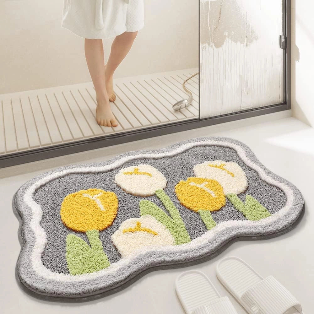 Tulips - Anti-Slip Microfibre Doormat (40x60 cm) - Pack of 1