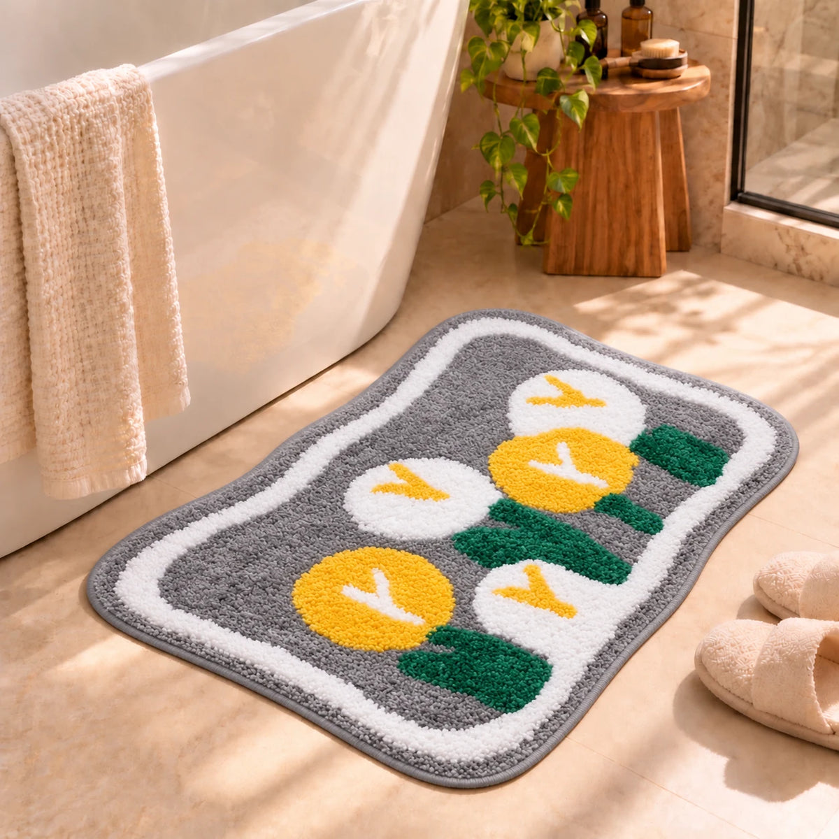 Tulips - Anti-Slip Microfibre Doormat (40x60 cm) - Pack of 1