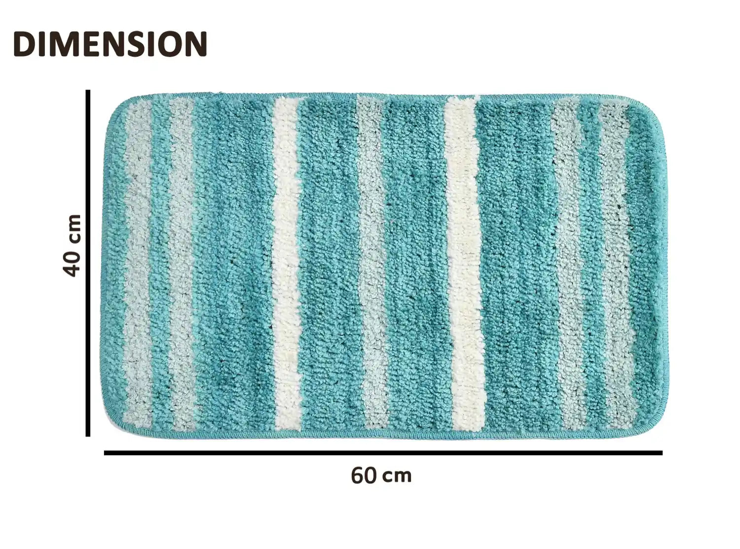 Venice - Cyan Microfibre Doormat (Pack of 2)