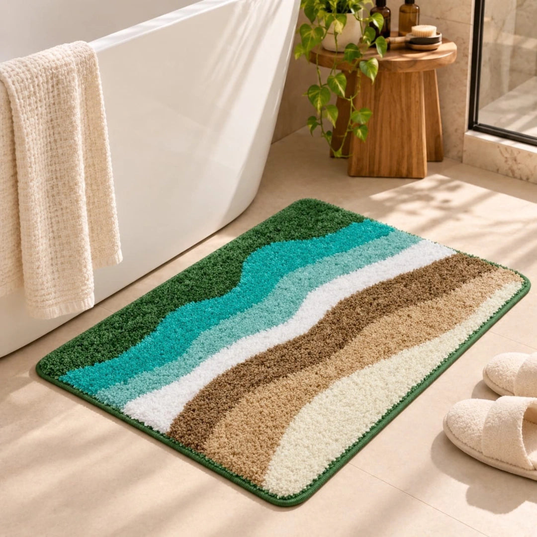 Waves - Anti-Slip Microfibre Doormat (40x60 cm) - Pack of 1