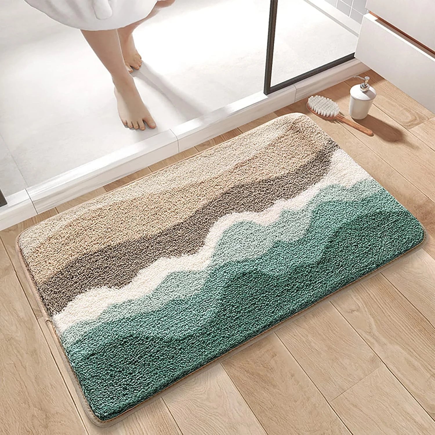 Waves - Anti-Slip Microfibre Doormat (40x60 cm) - Pack of 1