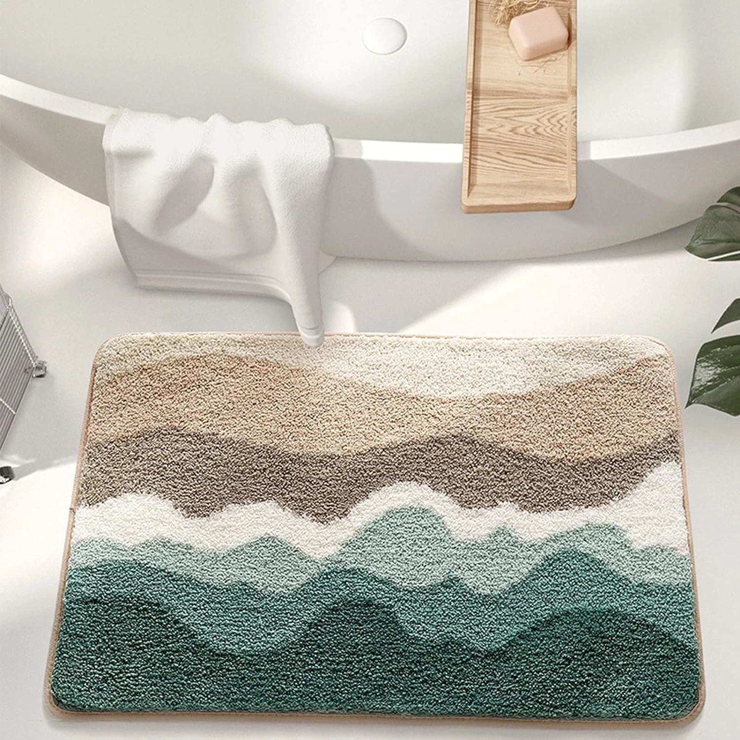 Waves - Anti-Slip Microfibre Doormat (40x60 cm) - Pack of 1