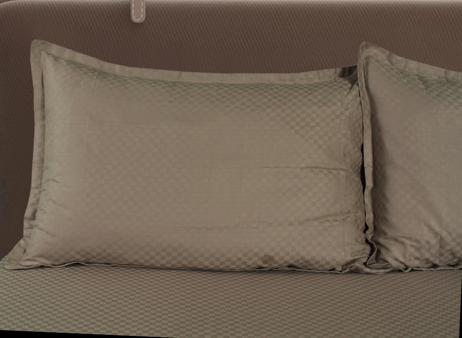 AVA - Brown - Pure Cotton Jacquard King Bedsheet (108×108 inches)