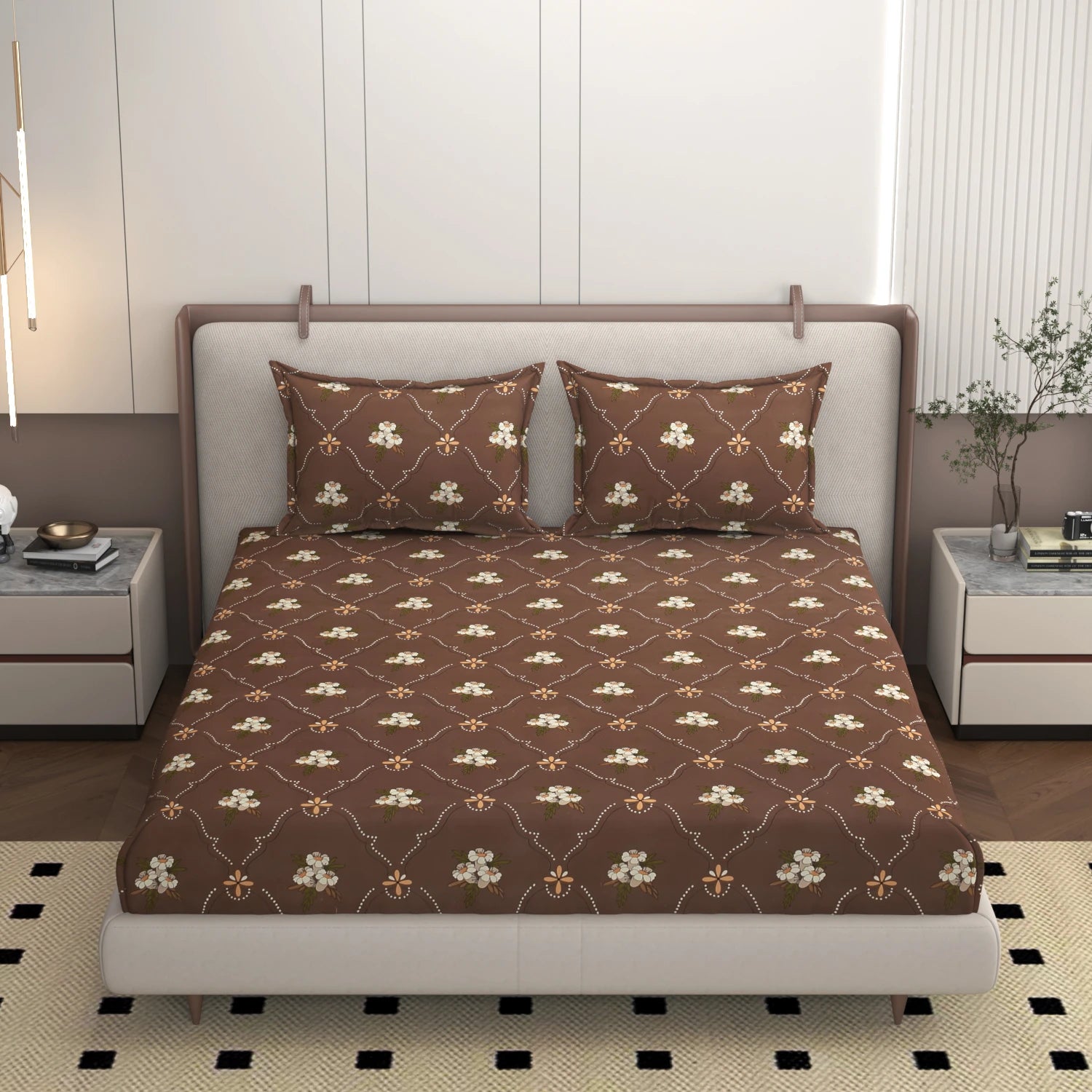 Akasa Coffee - King - Fitted Bedsheet (78×72 inches)