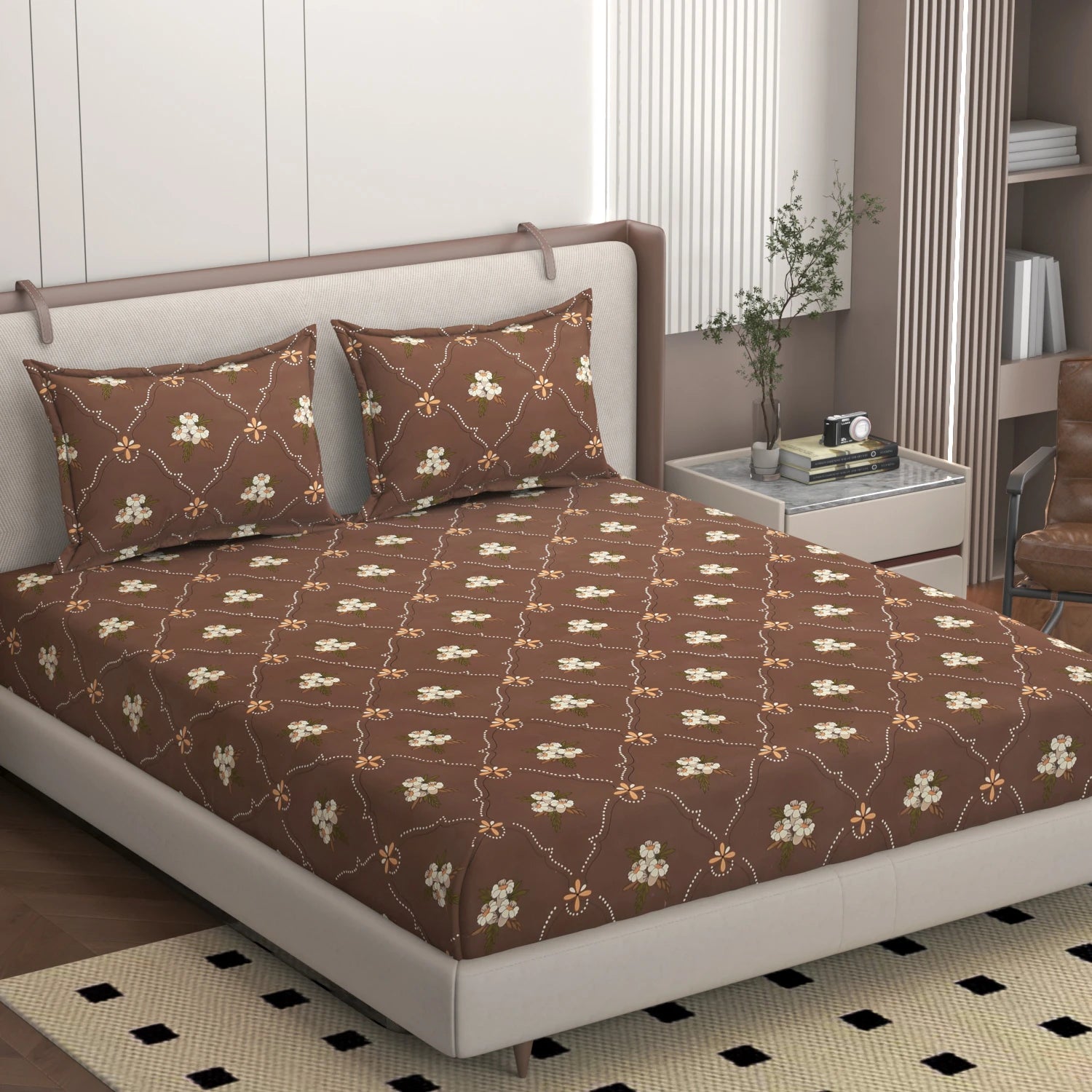 Akasa Coffee - King - Fitted Bedsheet (78×72 inches)