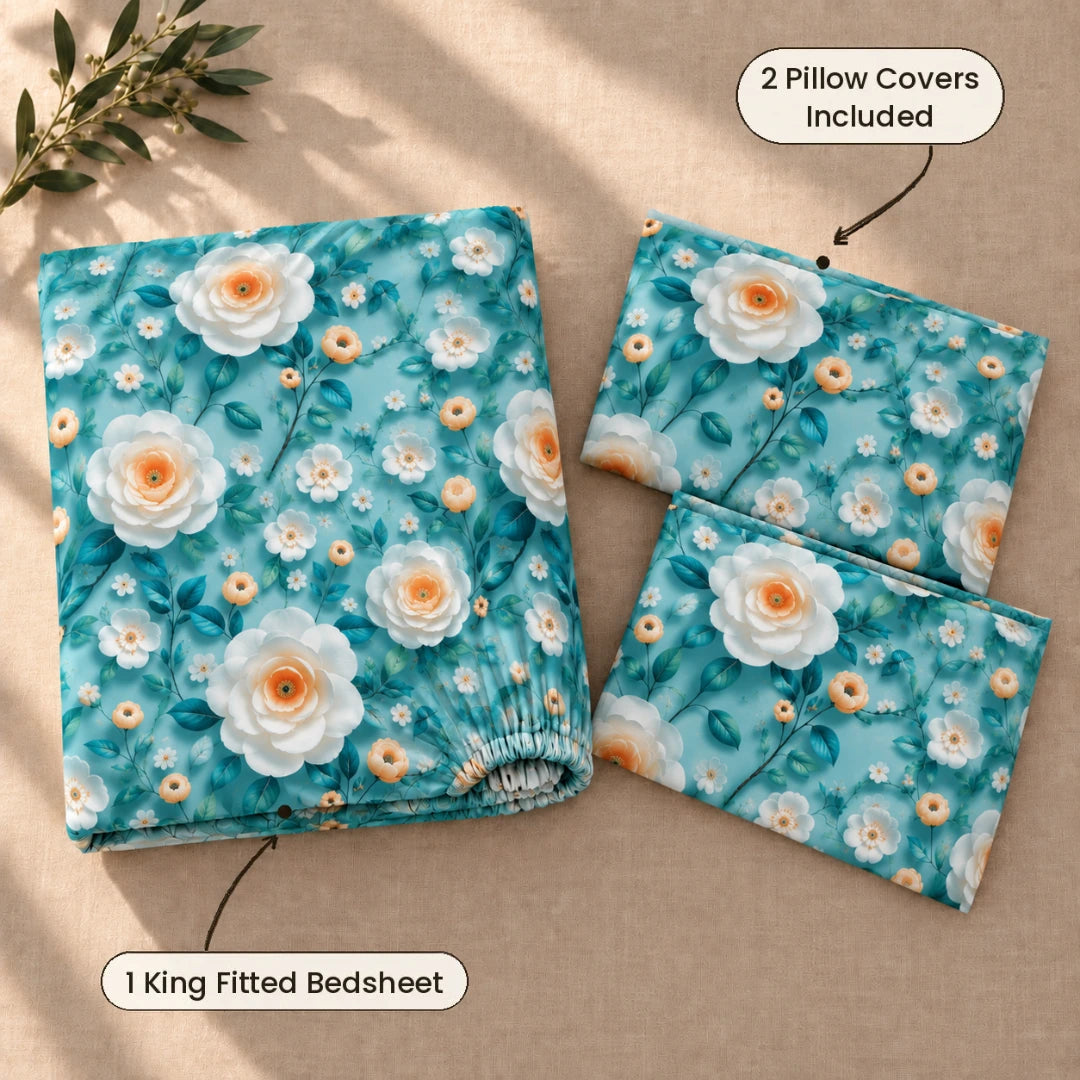 Akira - King - 7D Design Fitted Bedsheet (78×72 inches)