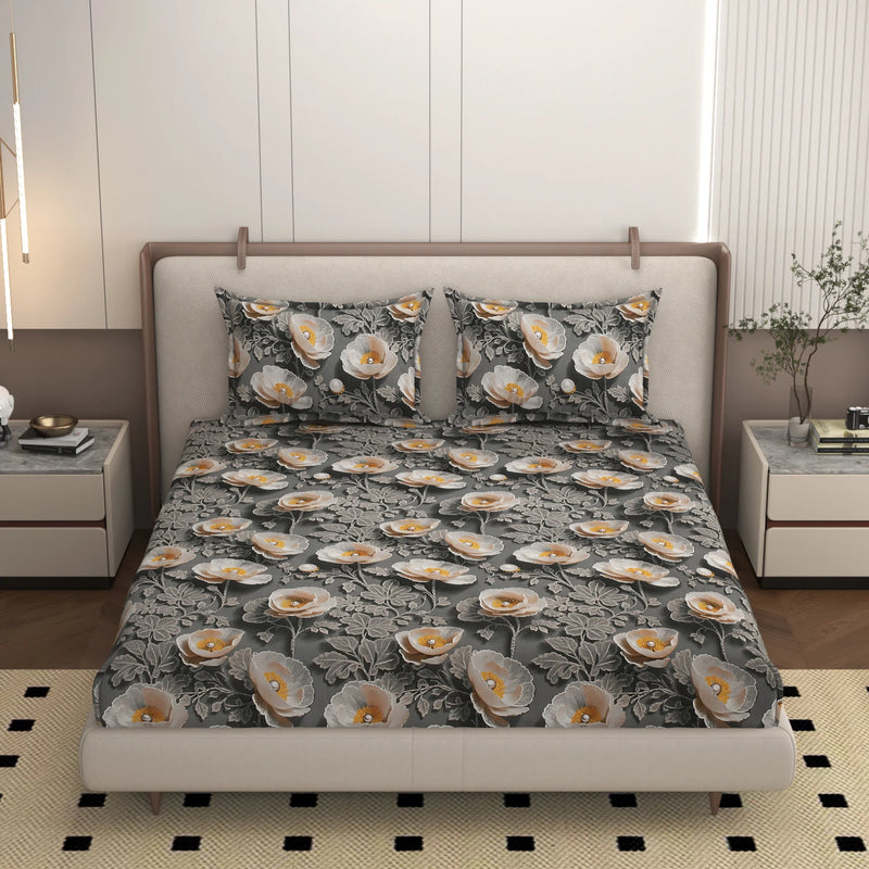 Allure - King - 7D Design Fitted Bedsheet (78×72 inches)
