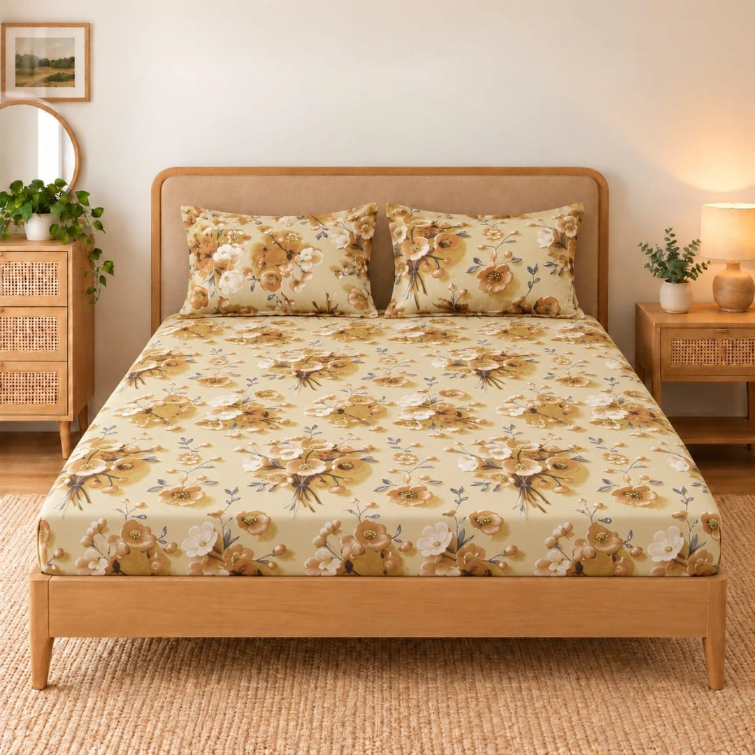 Angela - King - 7D Design Fitted Bedsheet (78×72 inches)
