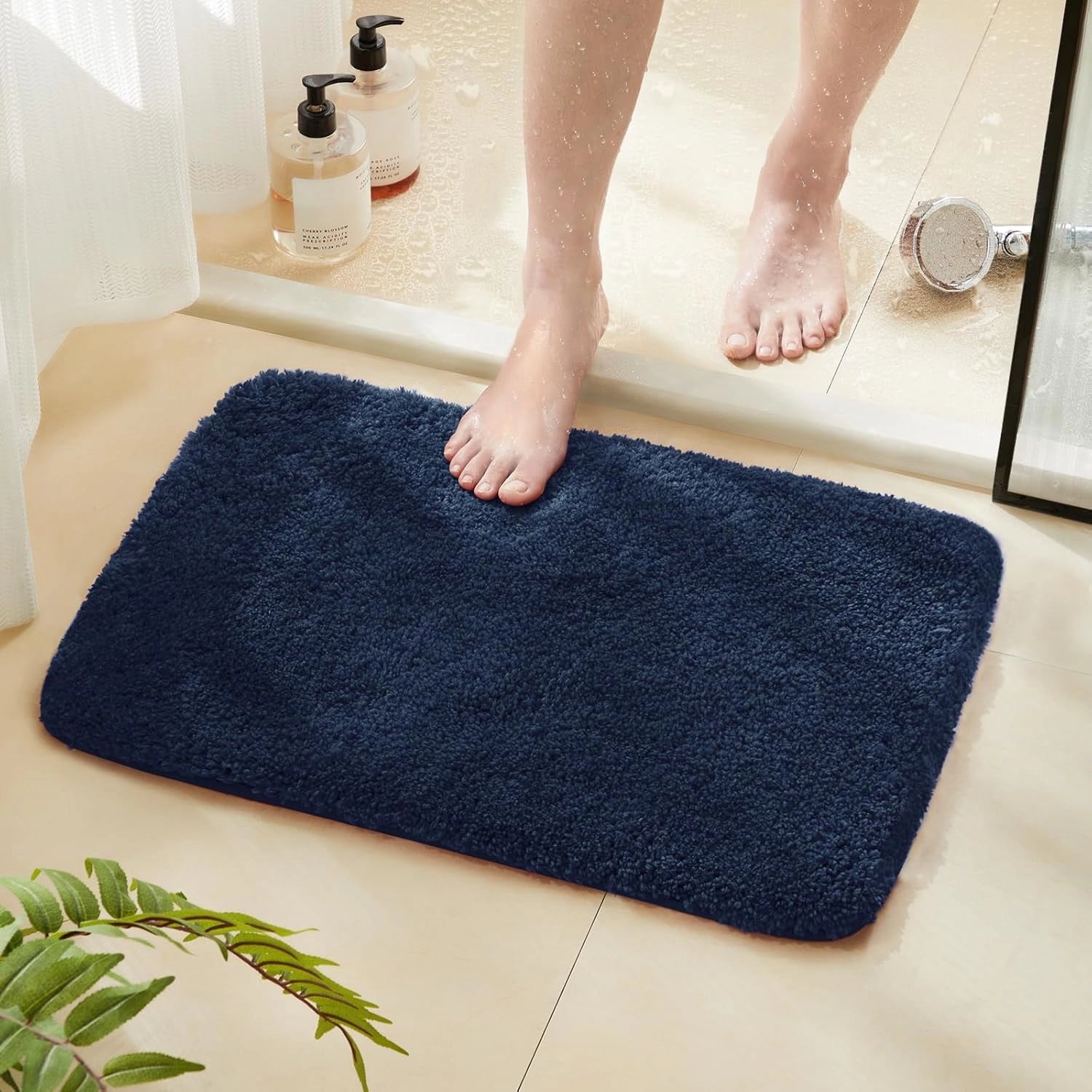 Aura Blue - Anti-Slip Microfibre Doormat (40x60 cm) - Pack of 1