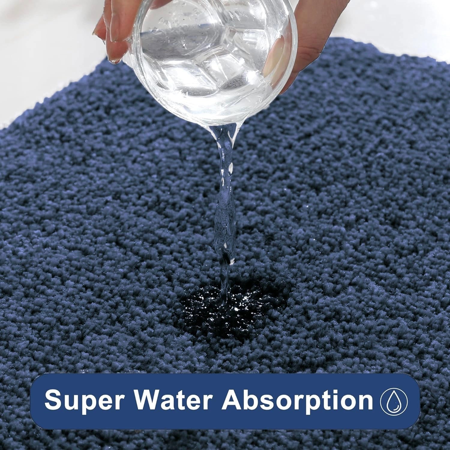 Aura Blue - Anti-Slip Microfibre Doormat (40x60 cm) - Pack of 1