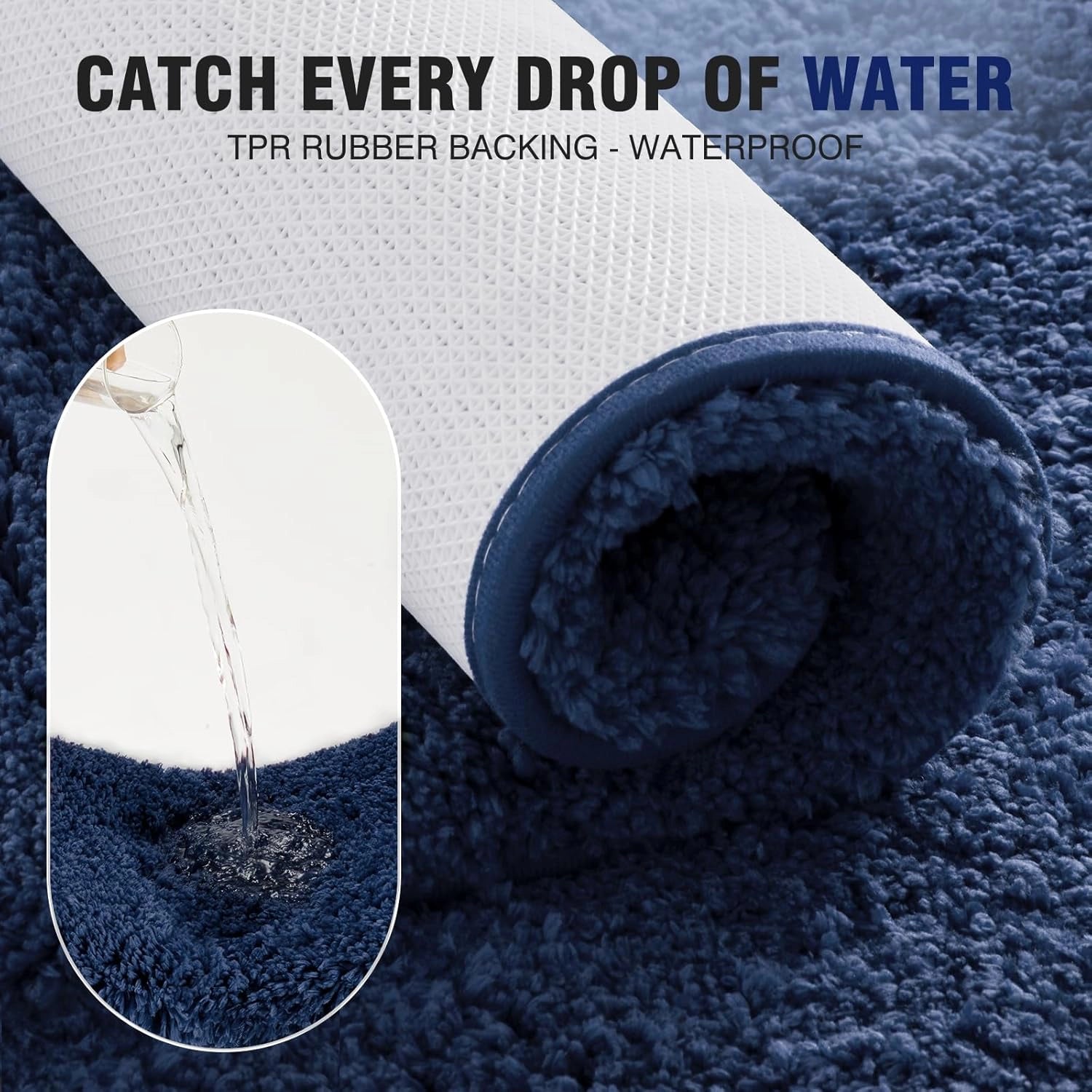 Aura Blue - Anti-Slip Microfibre Doormat (40x60 cm) - Pack of 1