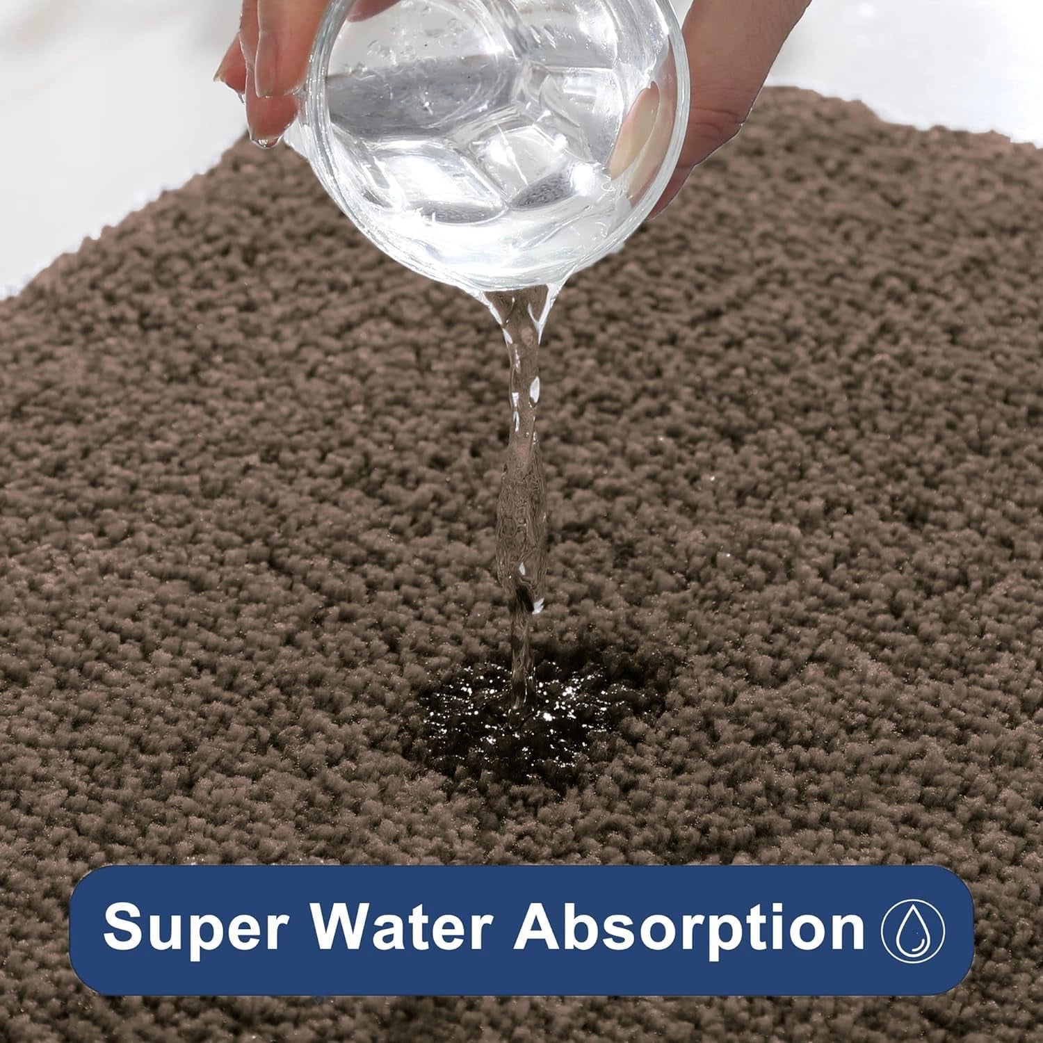 Aura Brown - Anti-Slip Microfibre Doormat (40x60 cm) - Pack of 1