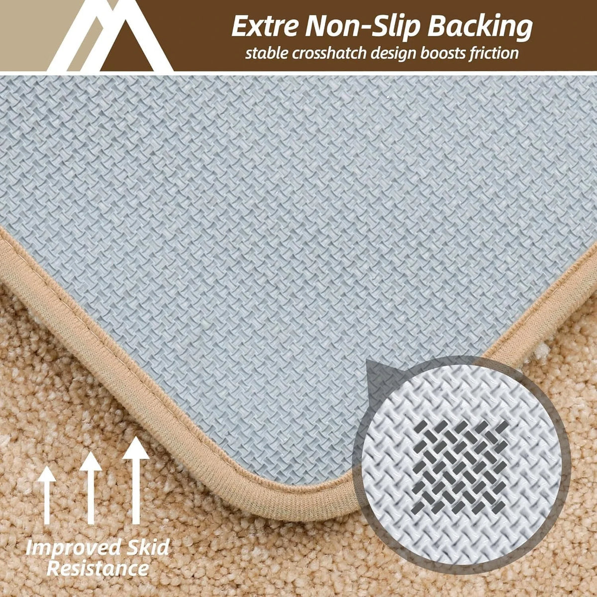 Aura Dunes - Anti-Slip Microfibre Doormat (40x60 cm) - Pack of 2