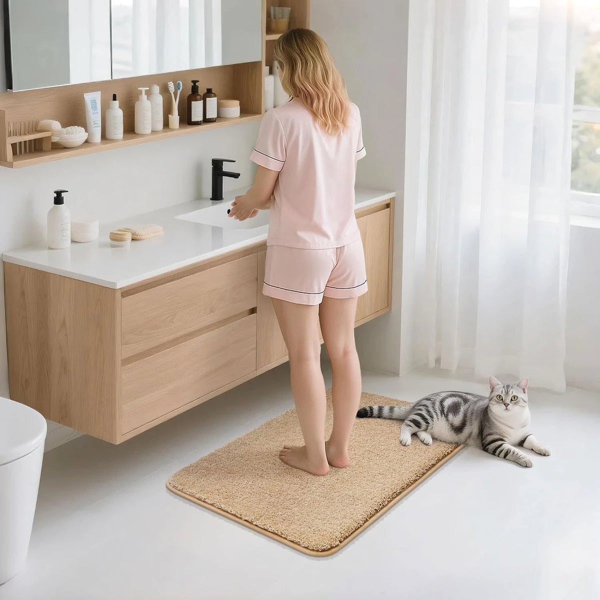 Aura Dunes - Anti-Slip Microfibre Doormat (40x60 cm) - Pack of 2