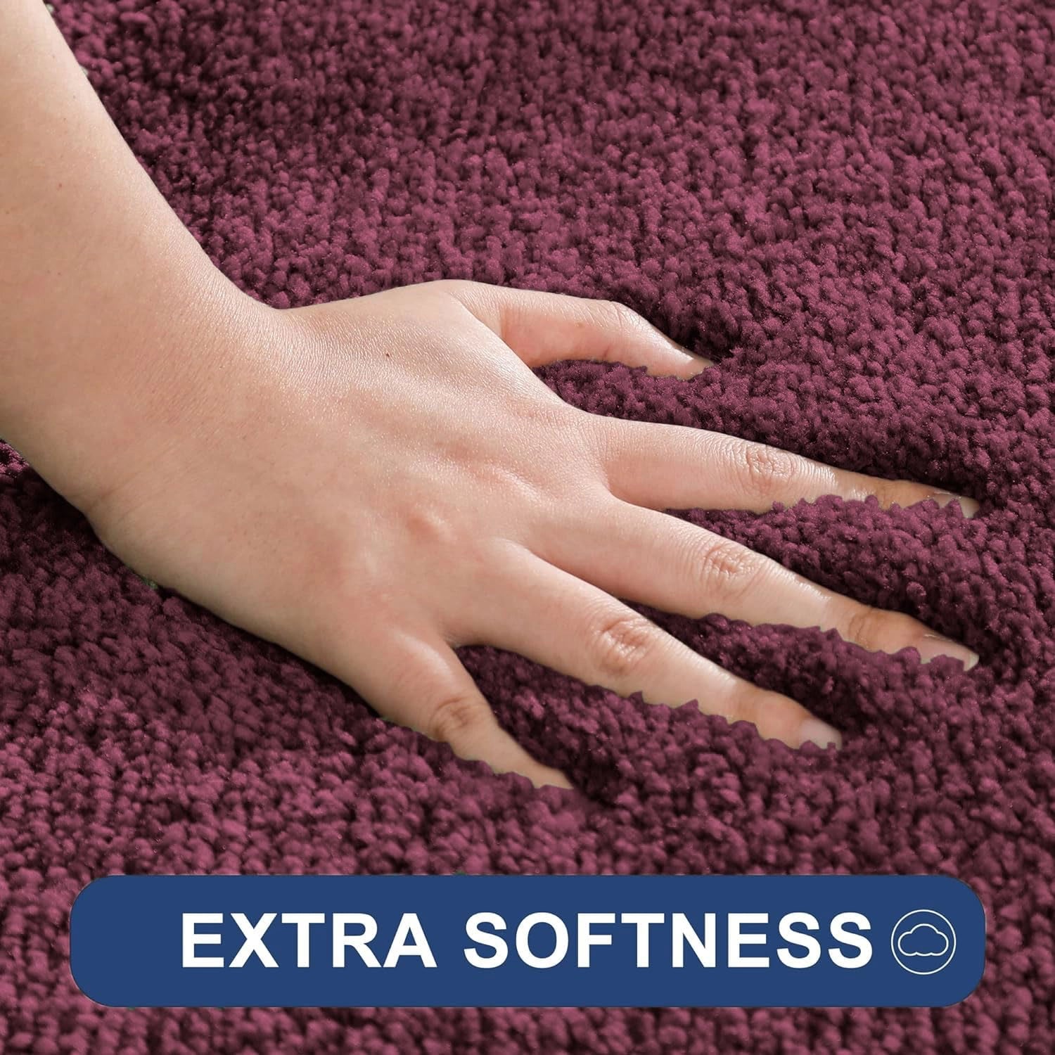Aura Maroon - Anti-Slip Microfibre Doormat (40x60 cm) - Pack of 1