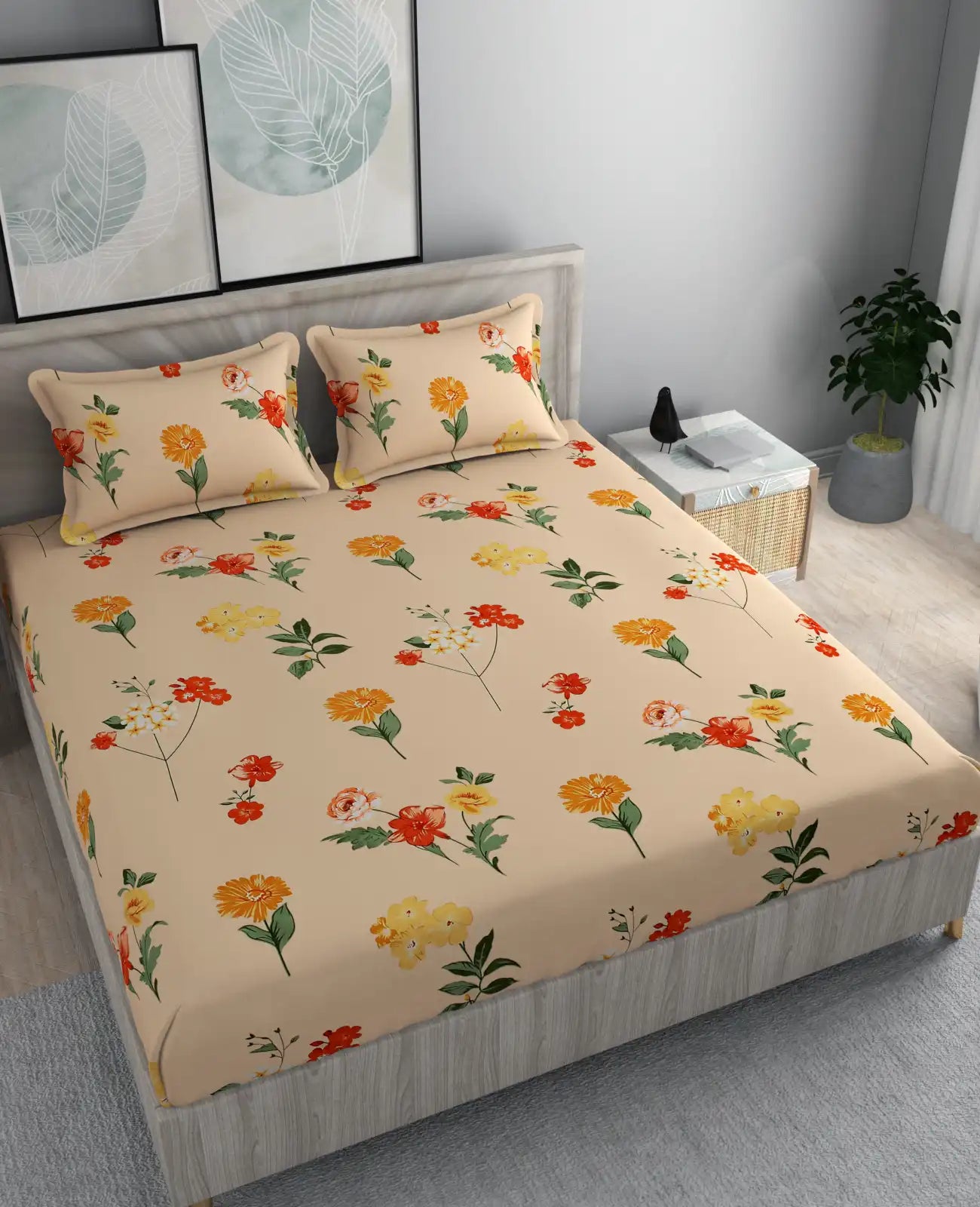 Bloomingdale - Queen/Double - Fitted Bedsheet (76×72 inches)