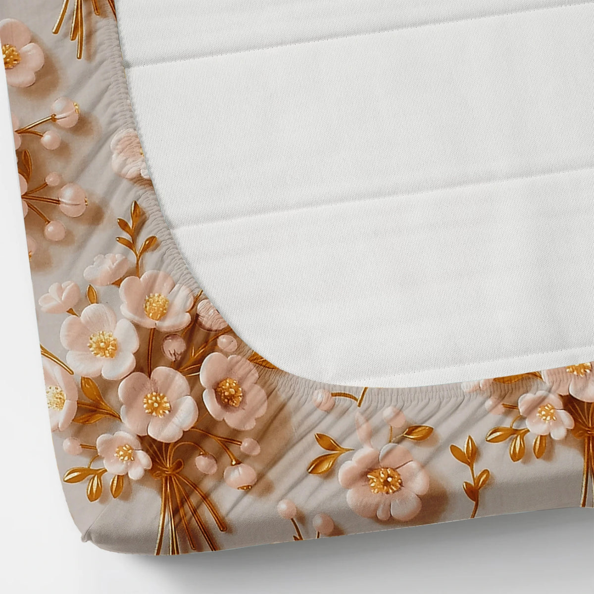 Blossom - King - 7D Design Fitted Bedsheet (78×72 inches)