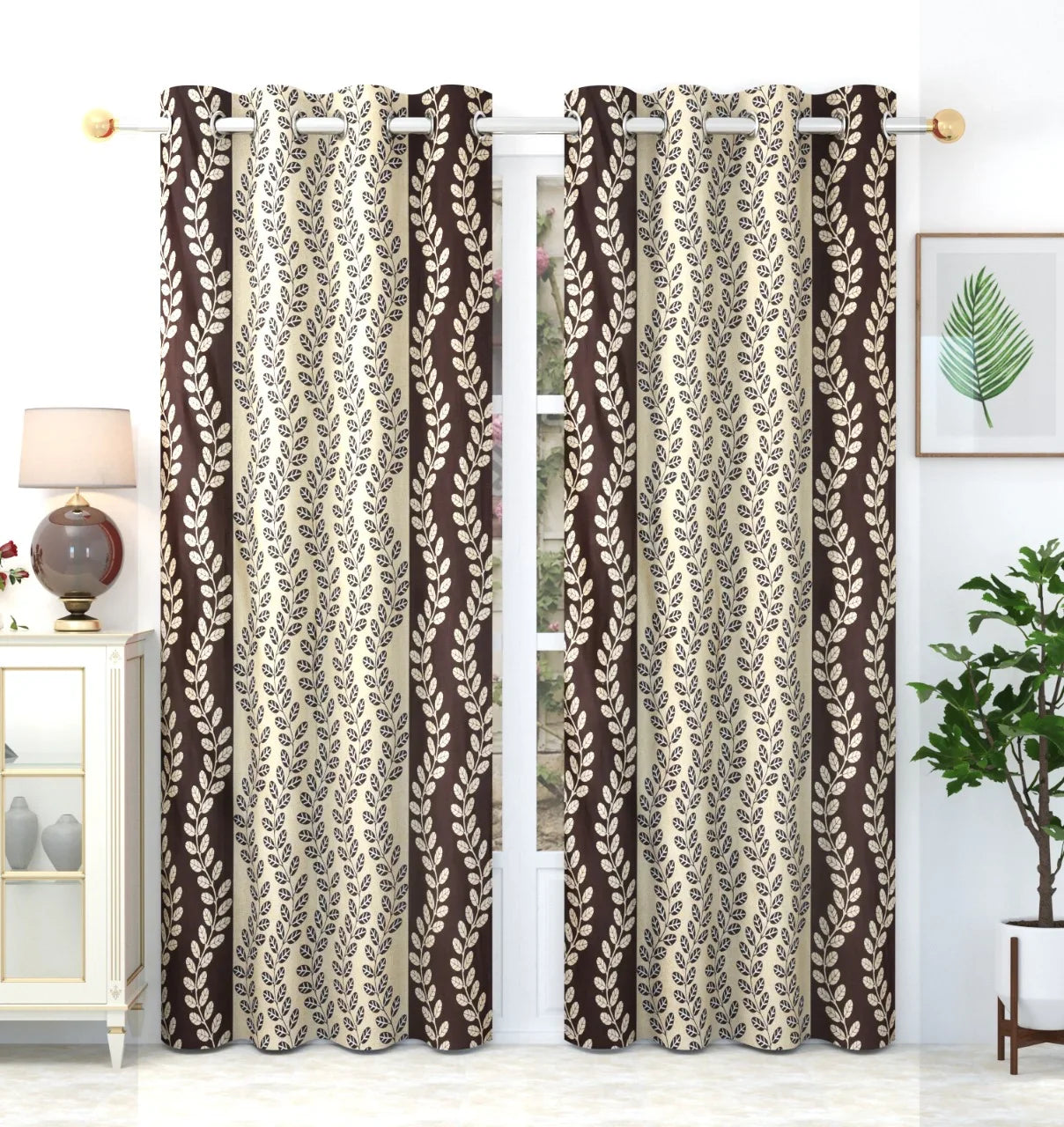 Boston - Brown Curtains (Set of 2)