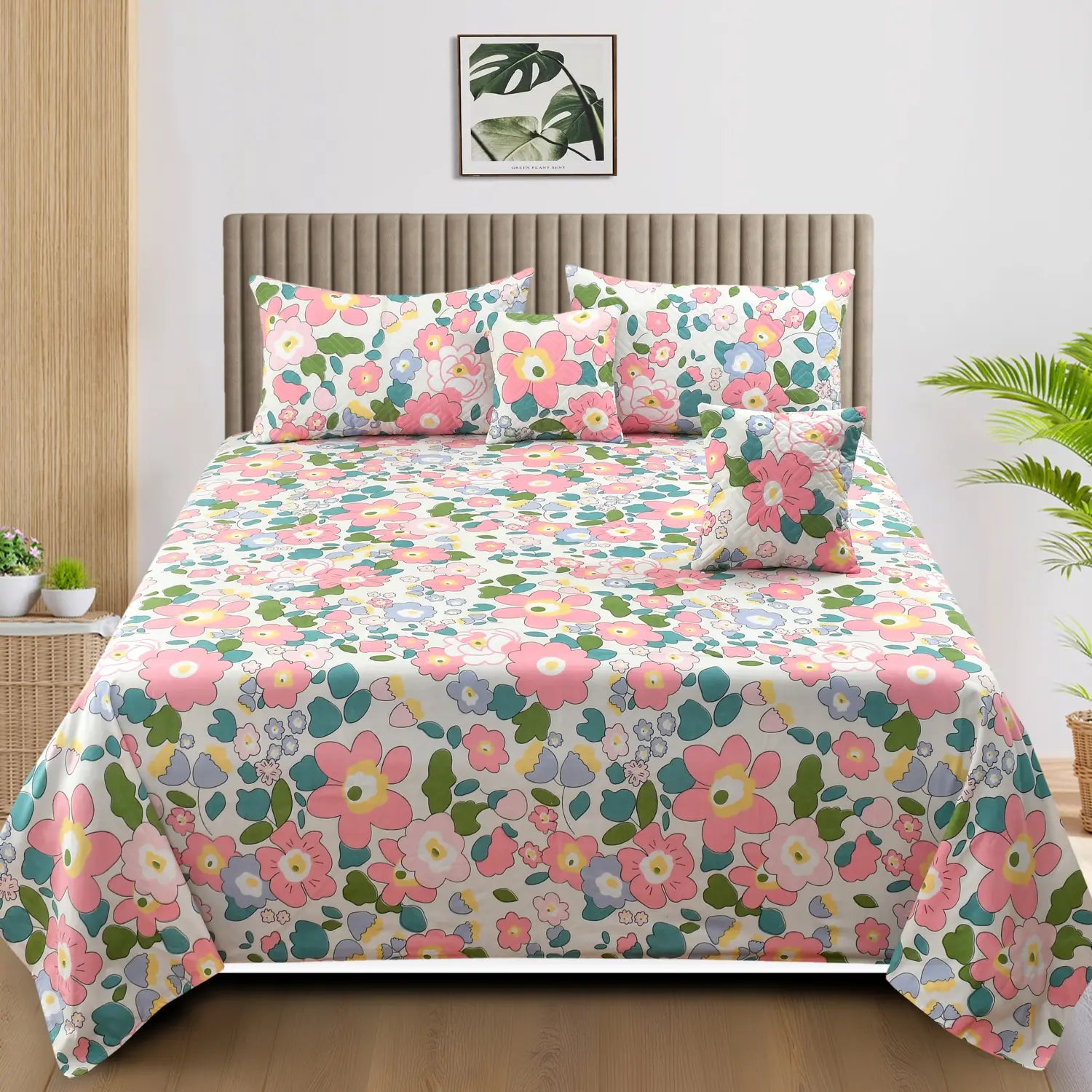 Cabana - 5 Pieces - Quilted Bedding Set (90 x 90 inches)