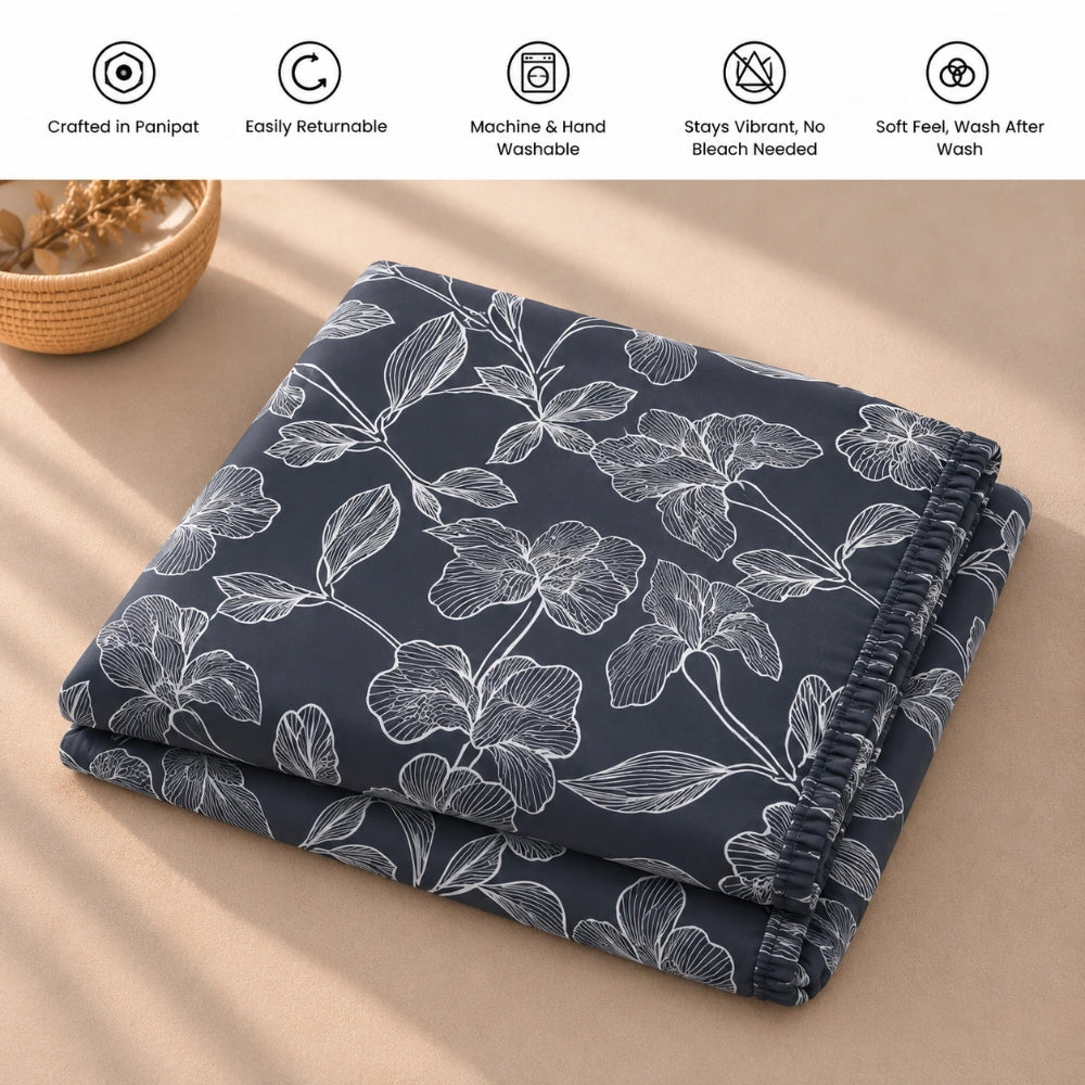 Camelia Midnight - King - Fitted Bedsheet (78×72 inches)